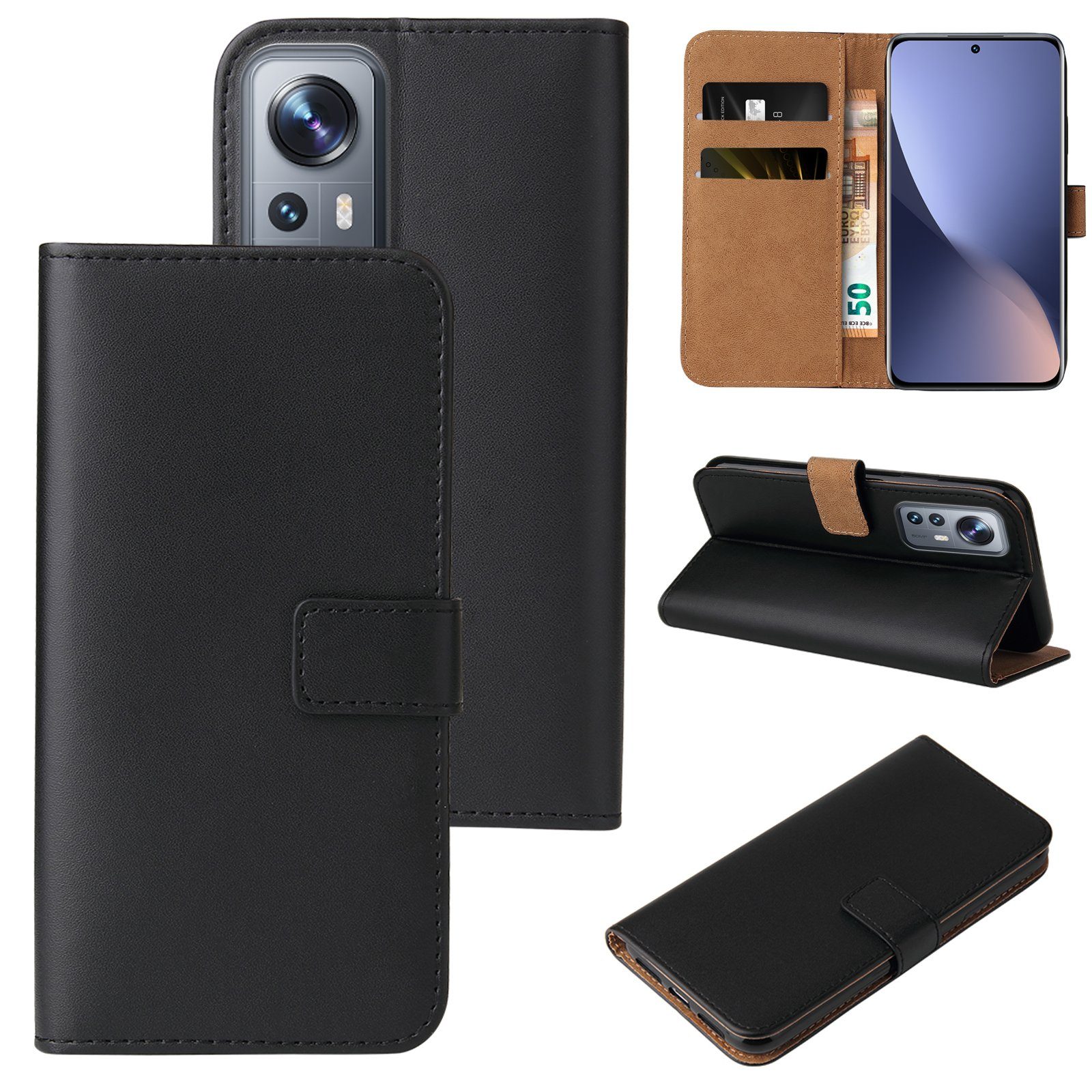 Tec-Expert Handyhülle Klapp Hülle für Xiaomi 12 / 12X 6.28 Zoll, 6.28, Flip Case für Xiaomi 12 / 12X