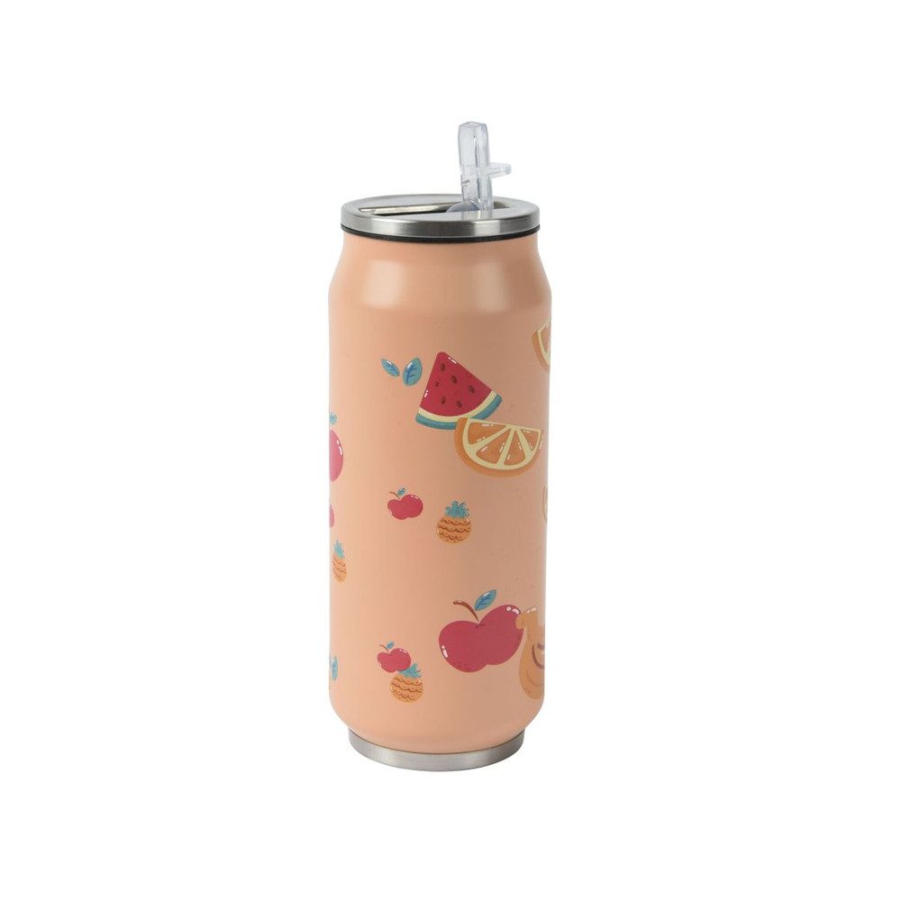 Trinkflasche Trinkflasche - Fruchtmotiv - aus Edelstahl - ca. 18 cm - 1 Stück
