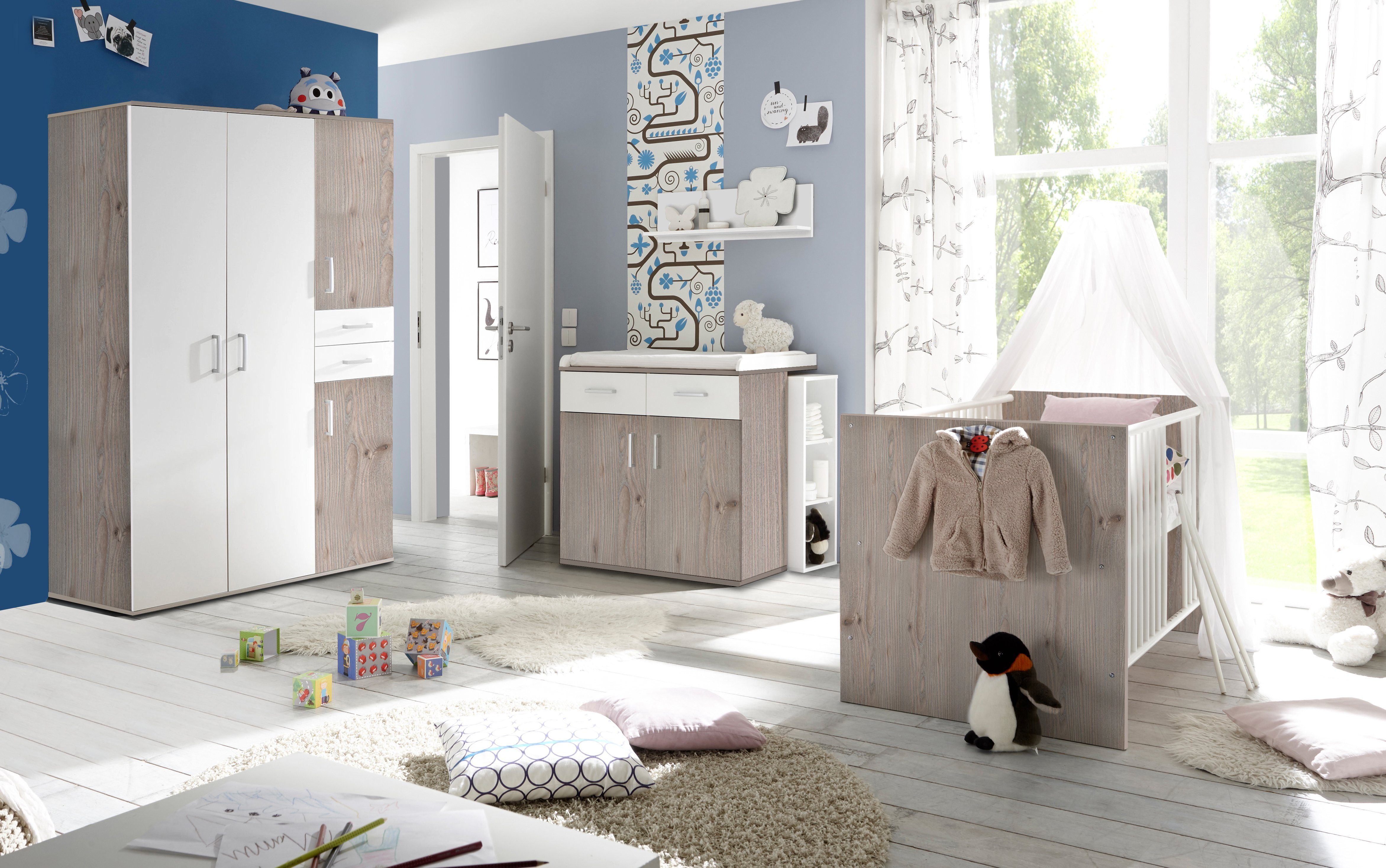 Storado Babyzimmer-Komplettset Babyzimmerset Sienna nelson eiche günstig online kaufen