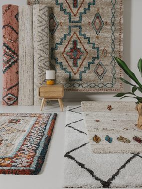 Hochflor-Teppich Gobi, benuta, rechteckig, Höhe: 21 mm, Kunstfaser, Berber, Ethno-Style, Wohnzimmer