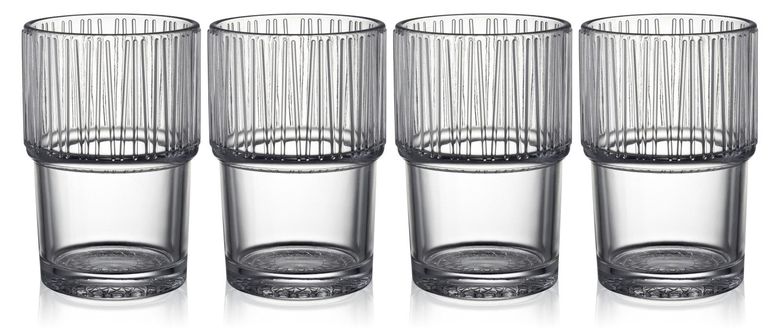 Bitz Стекло-Set Kusintha Caféglas klar 380ml 4er Set, Glas, Caféglas Kusintha 38 cl 4 Stck. Klar