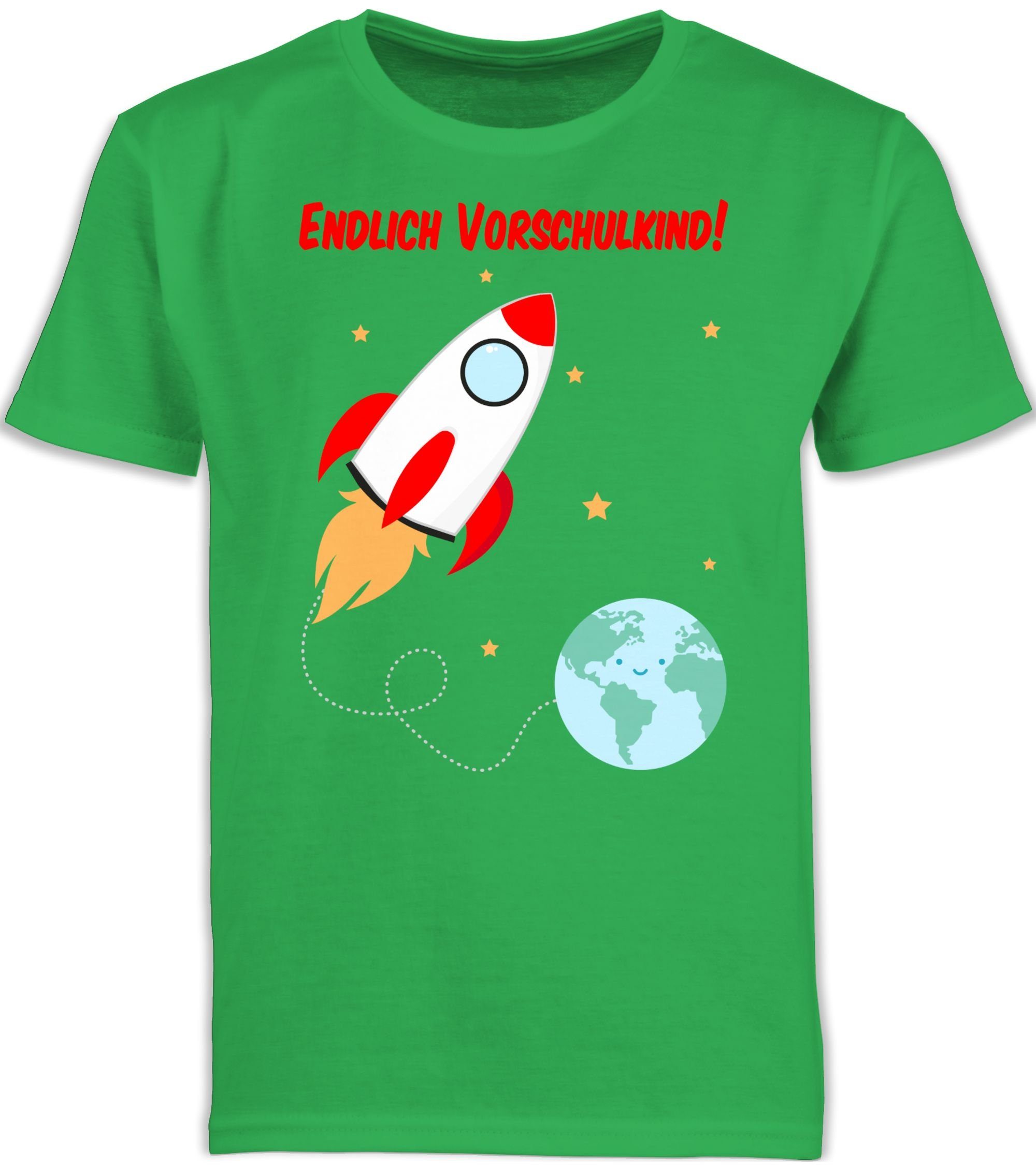 Shirtracer T-Shirt »Endlich Vorschulkind Rakete - Vorschulkinder