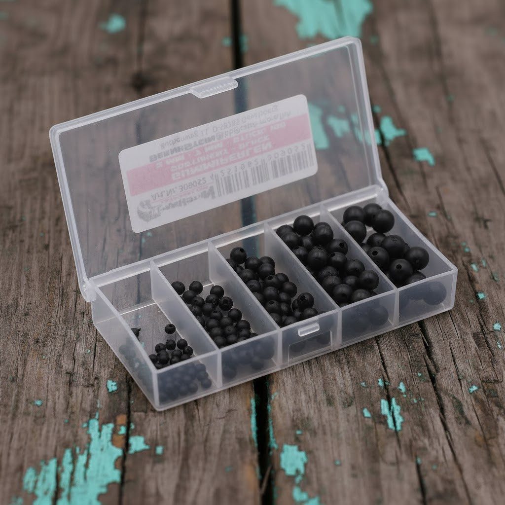 BernhStein Angelwirbel Schutz Gummiperlen/ Leuchtperlen diverse Farben 180 Stück Box 3-7mm