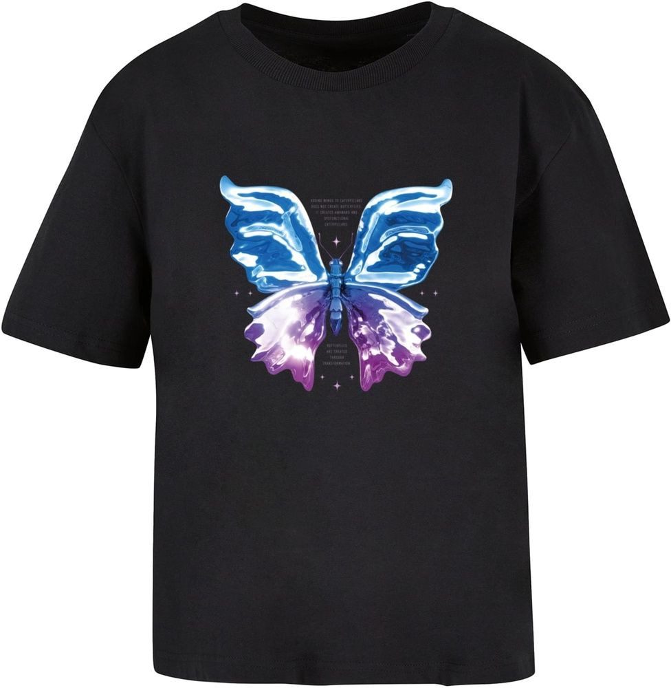 Miss Tee T-Shirt "Miss Tee Damen Chromed Butterfly Tee", (1 tlg.) günstig online kaufen