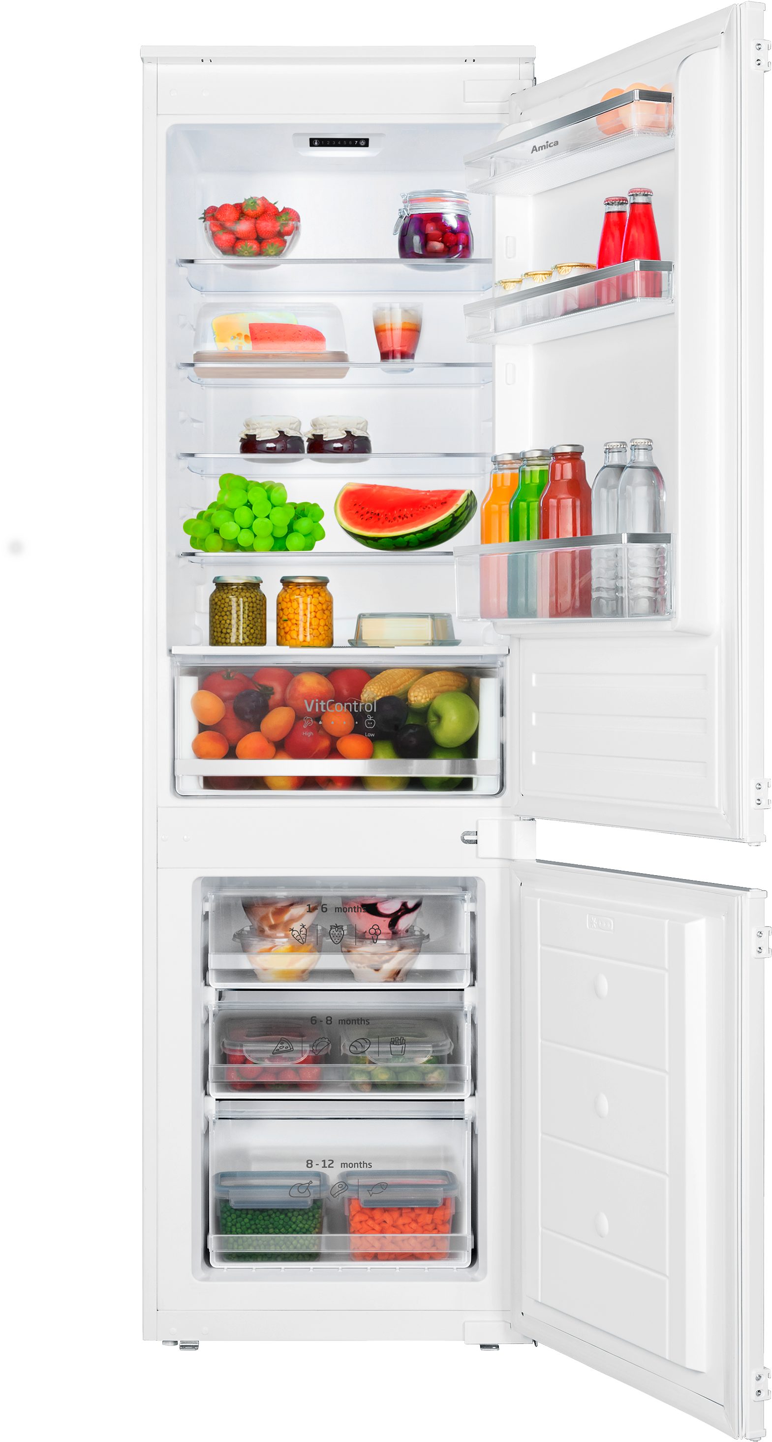 Amica Einbaukühlgefrierkombination EKGCS 387 921, 177,1 cm hoch, 54 cm breit, Inverter Kompressor