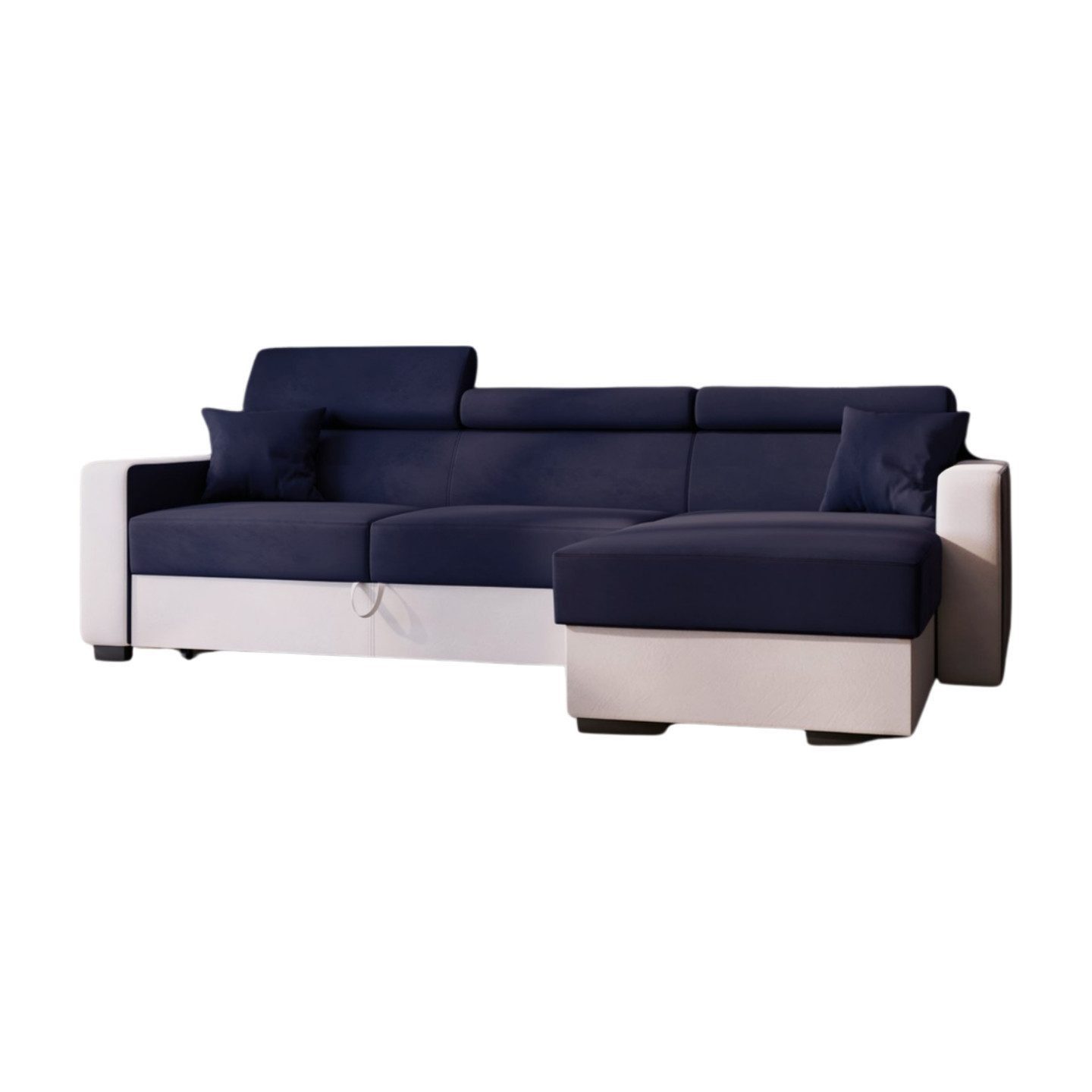 Goldstoff Ecksofa mit Schlaffunktion & Bettkasten günstig online kaufen