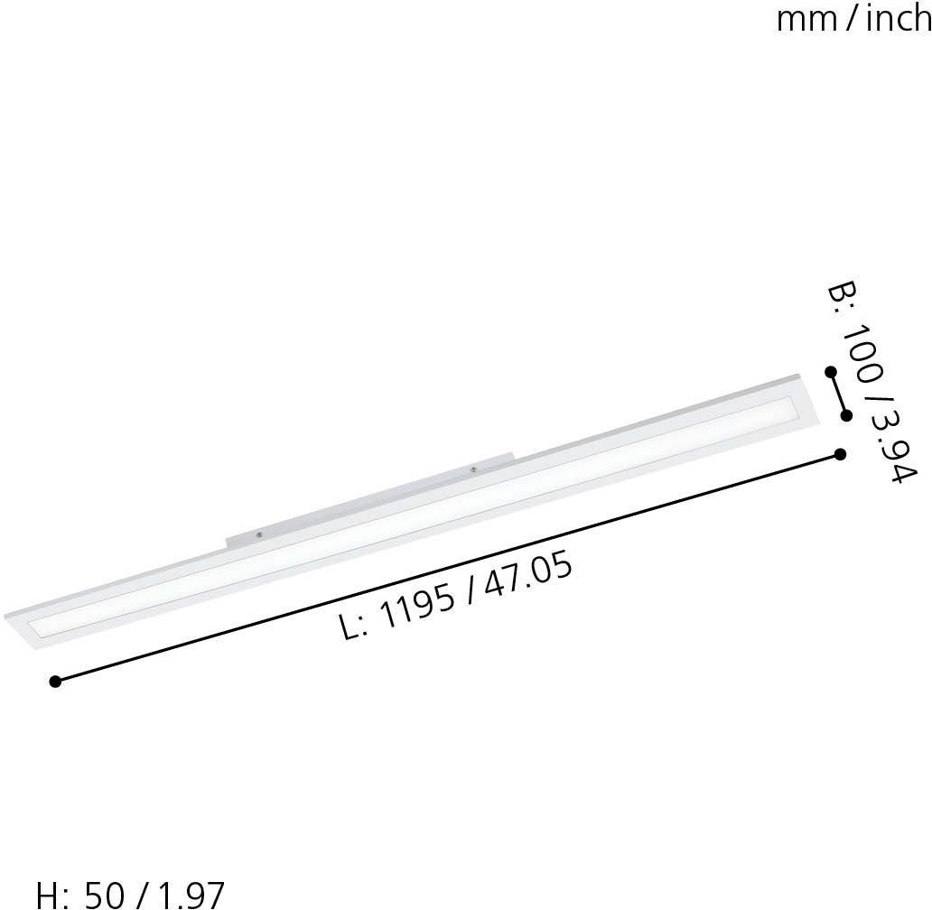 Dimmfunktion, einstellbar dimmbar, Kaltweiß, SALOBRENA-C, Deckenleuchte cm, Lampe Bluetooth, EGLO Smart Farbwechsel, Warmweiß, integriert, Neutralweiß, und LED Tageslichtweiß, 119,5x10 Weißtöne fest Farben Home