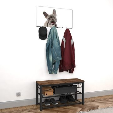 Primedeco Garderobenpaneel Magnetwand und Memoboard aus Glas Hund streckt Zunge raus