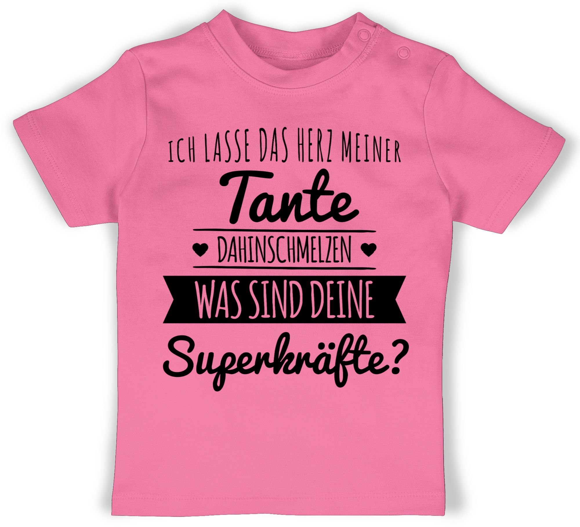 Shirtracer T-Shirt Tante Herz dahinschmelzen Tante 1 Pink