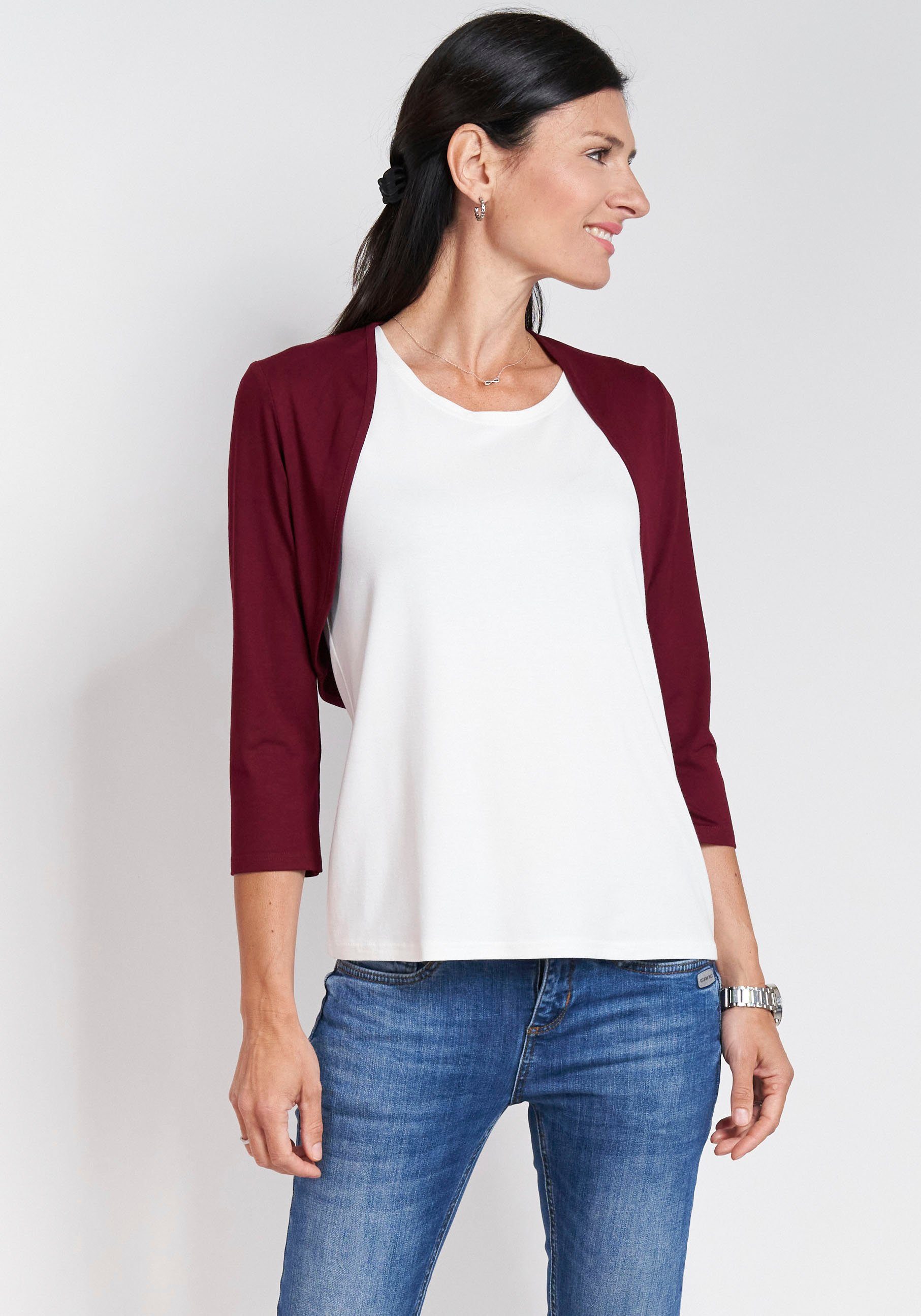 Seidel Moden Shirtjacke mit 3/4 Ärmeln, günstig online kaufen