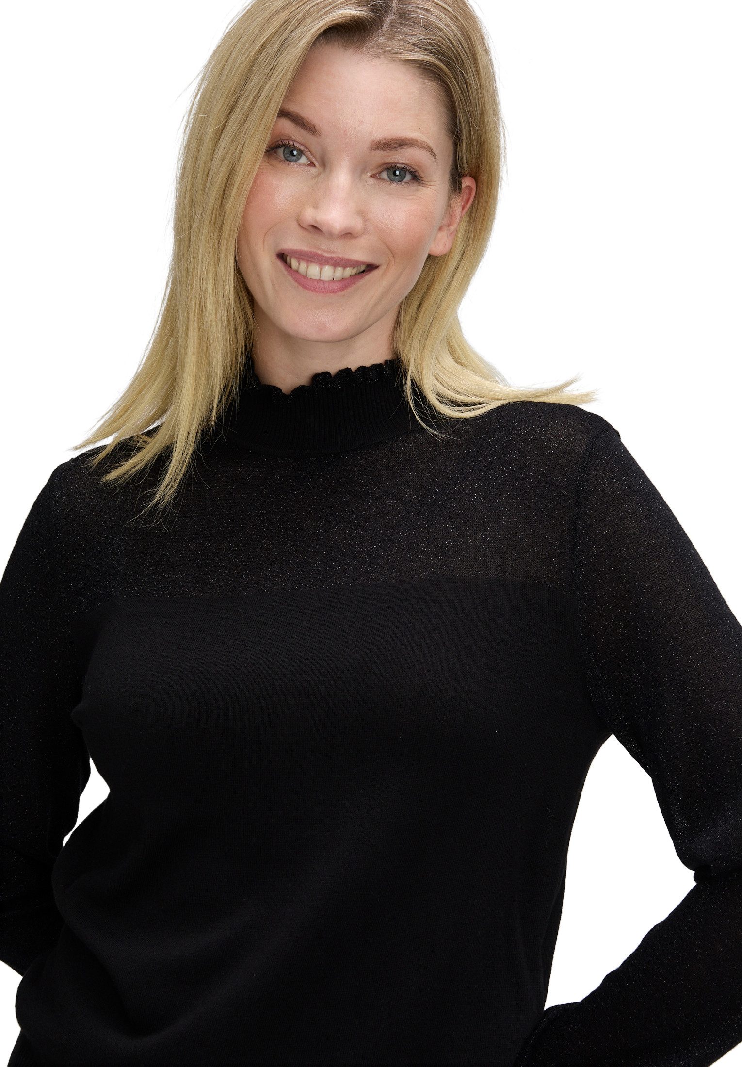 Betty&Co Strickpullover Damen mit Lurexfaden (1-tlg)