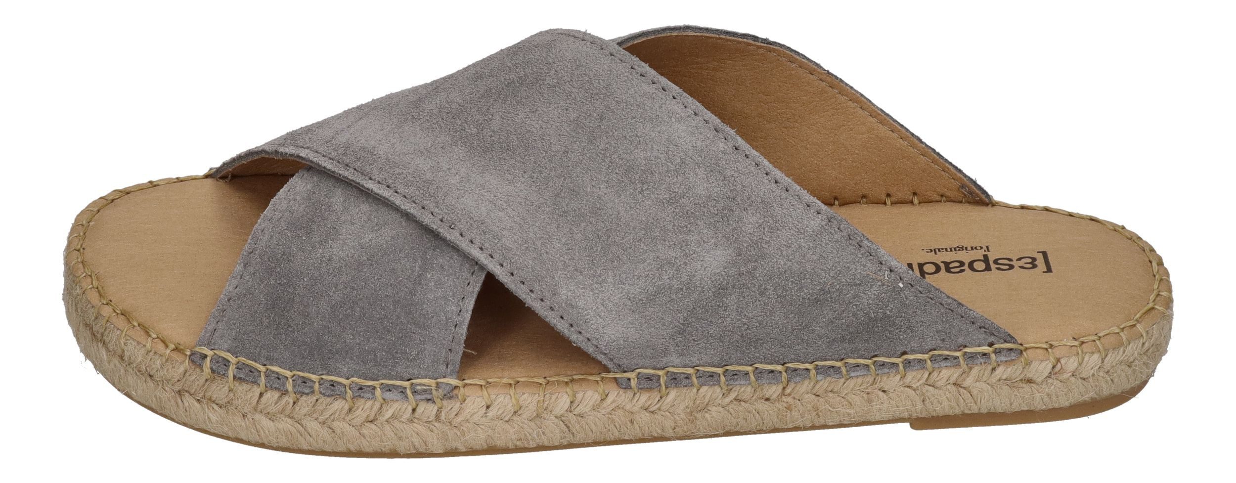 espadrij l´originale CROISETTE VELOUR MEN Pantolette Asphalt günstig online kaufen