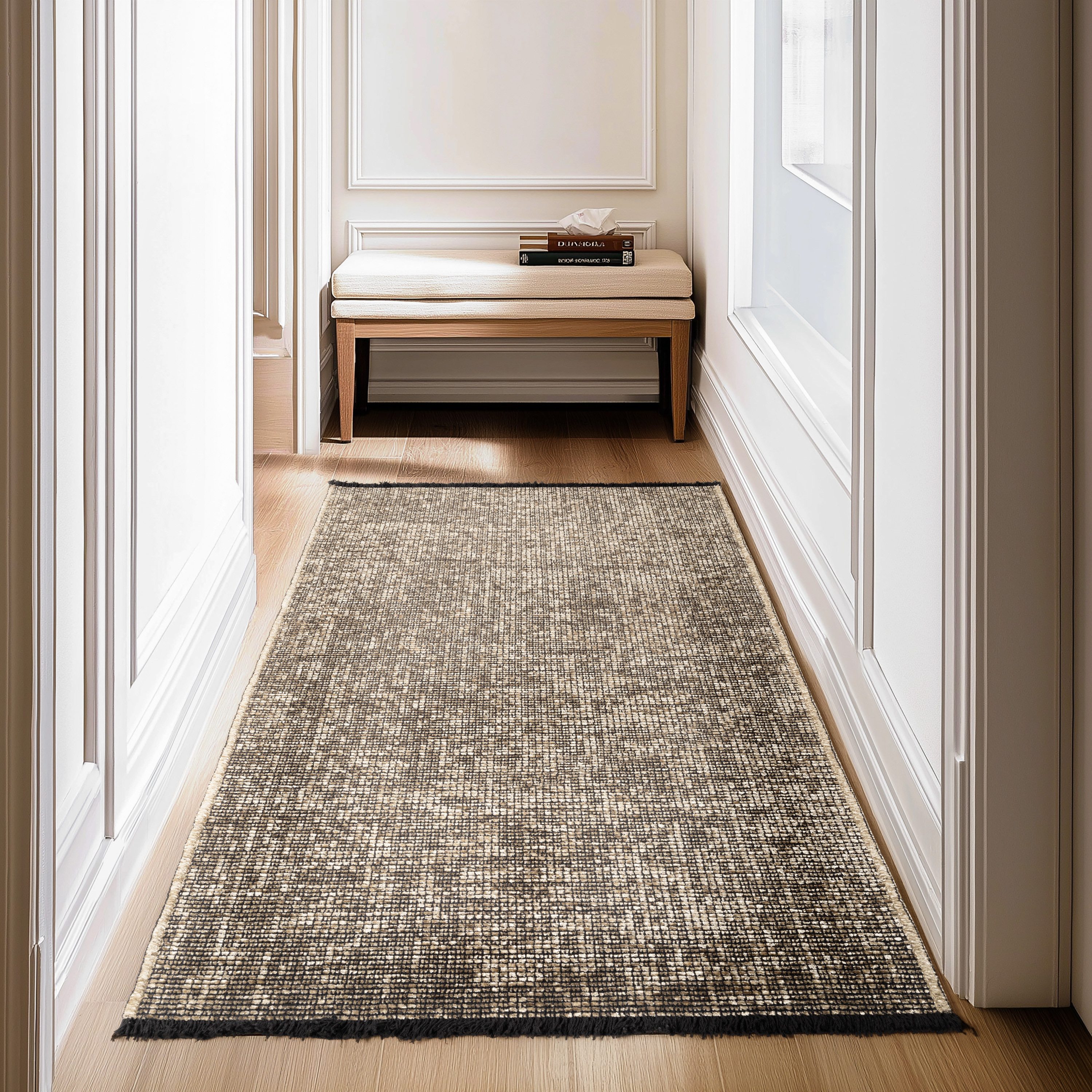 SIMPEX24 Teppich Boho Design, Läufer, Höhe: 7 mm, Baumwolle, Waschbarer Tep günstig online kaufen