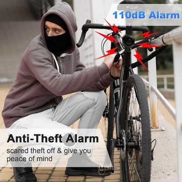 Lubgitsr Anti-Diebstahl Fahrrad Alarm, Einbrecher Vibration Sicherheitssystem Fahrrad-Alarmanlage