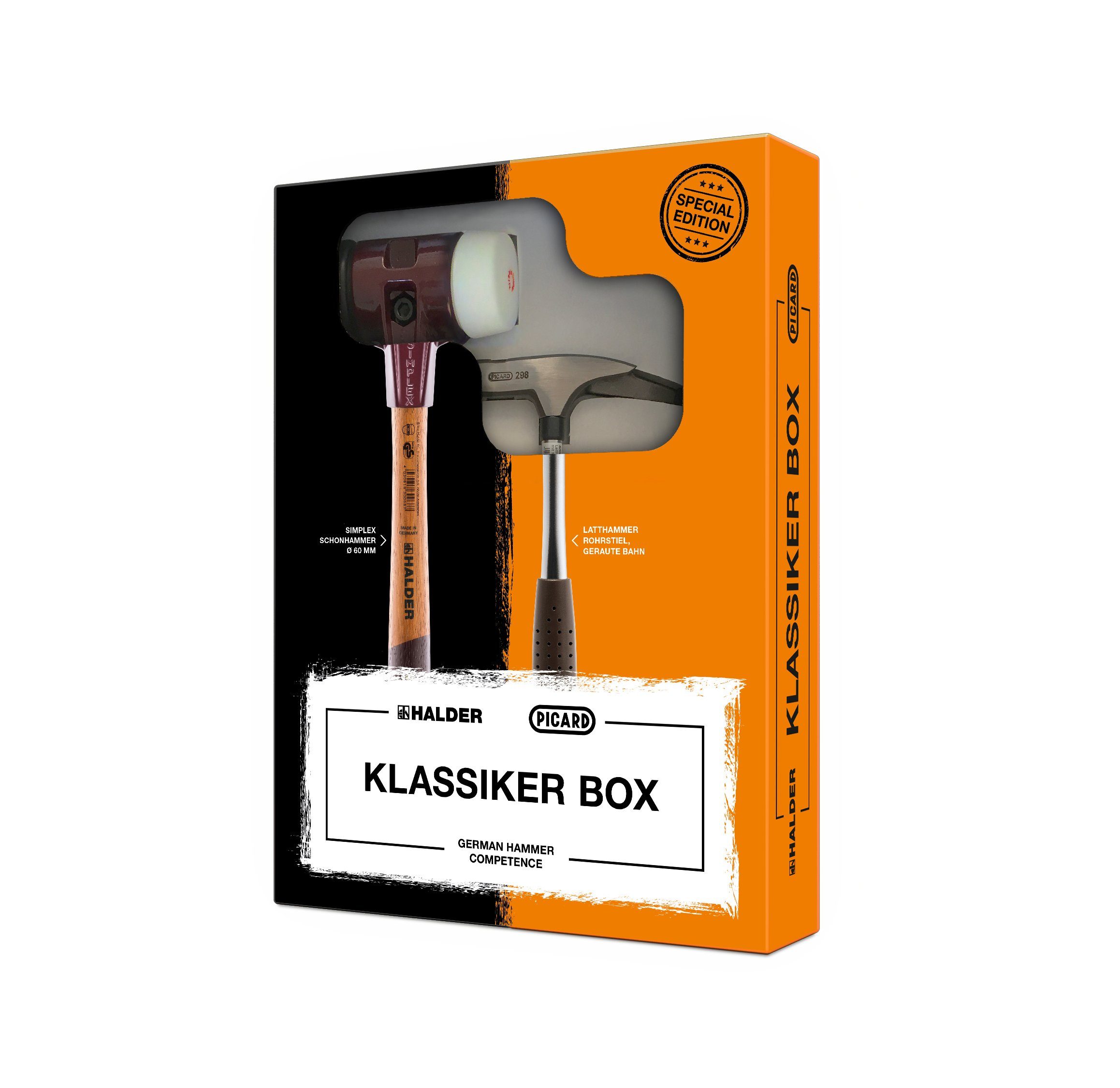 Latthammer Klassikerbox PICARD Latthammer Nr. 298 + HALDER SIMPLEX Schonhammer