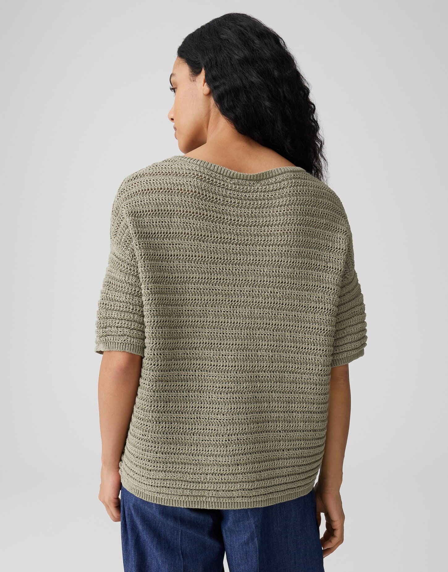 OPUS Strickpullover Pinse breath aus Grobstrick mit dezenter Struktur Lochstrickmuster, Casual – ideal für Alltag und moderne Looks