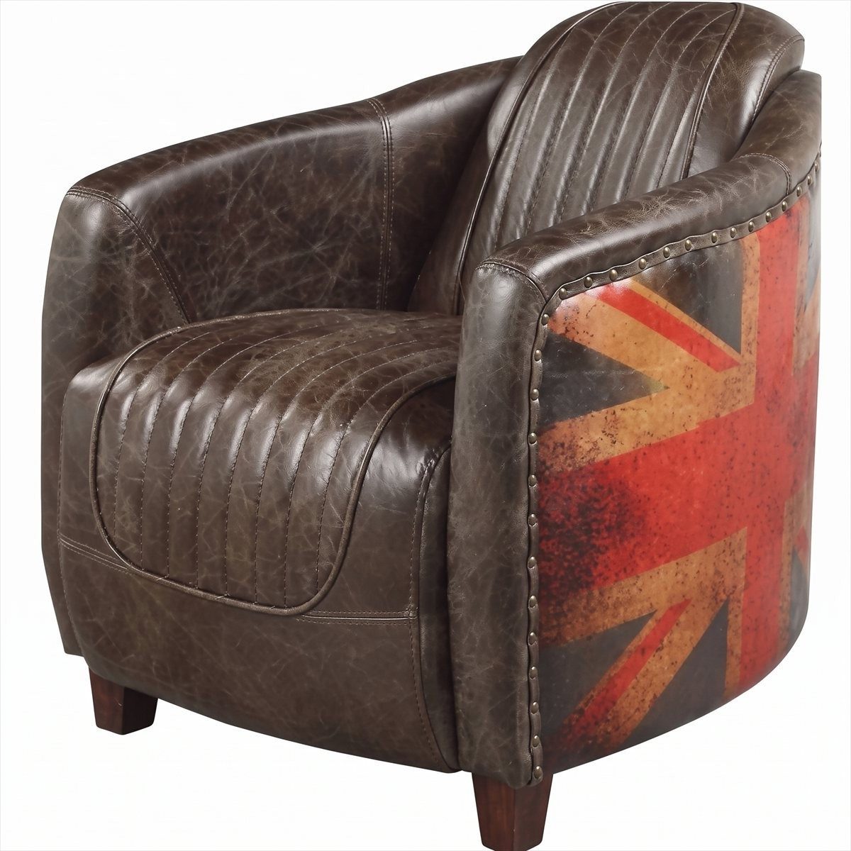 Xlmoebel Sessel Sessel Union Jack Clubsessel British Style Vintage Retro Antik Design (Sessel, 1-St., 1-tlg), Britische Flagge