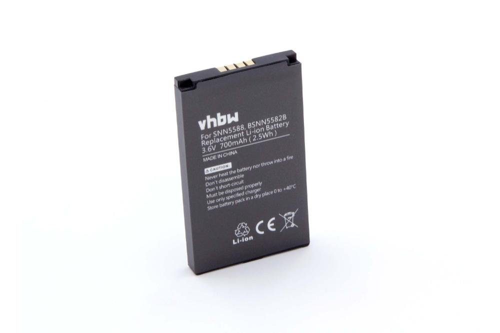 vhbw kompatibel mit Motorola T720, V720i, V810, T720i, V720, RokR E1 Smartphone-Akku Li-Ion 700 mAh (3,7 V)