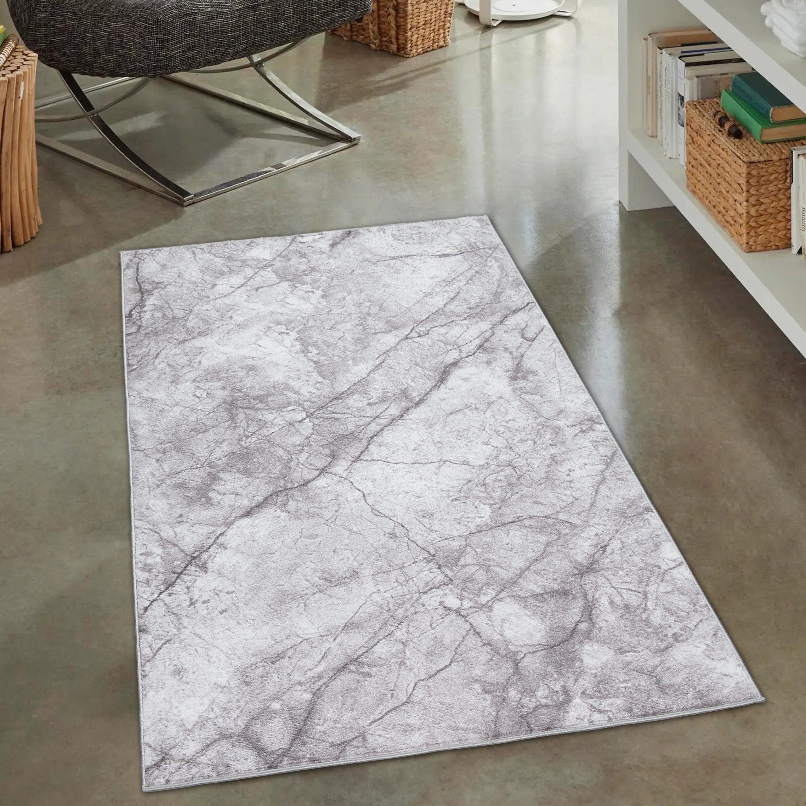 Carpetia Teppich Eleganter marmorierter Kurzflor Teppich günstig online kaufen
