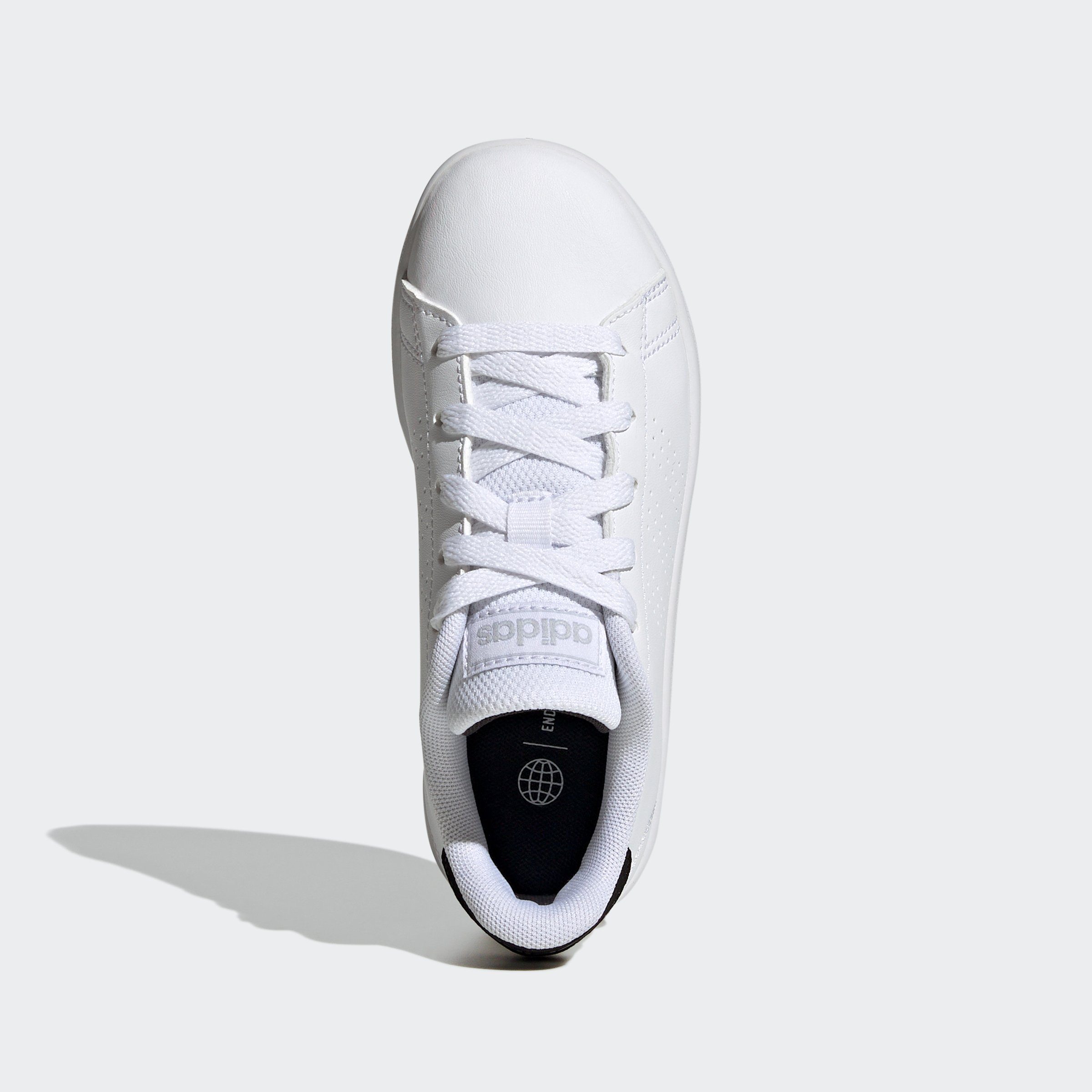 adidas Sportswear ADVANTAGE LIFESTYLE Black adidas / Metallic LACE Design White Core Spuren auf Stan / Silver Cloud den Smith des Sneaker COURT