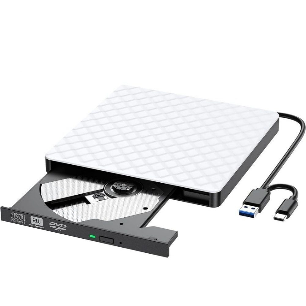 VIVIHEYDAY Externes CD DVD Laufwerk, USB 3.0, Tragbarer CD-DVD-Brenner, CD/DVD Portabler DVD-Player (Player für Laptop, kompatibel mit Laptop, Mac, PC, Windows, Linux)