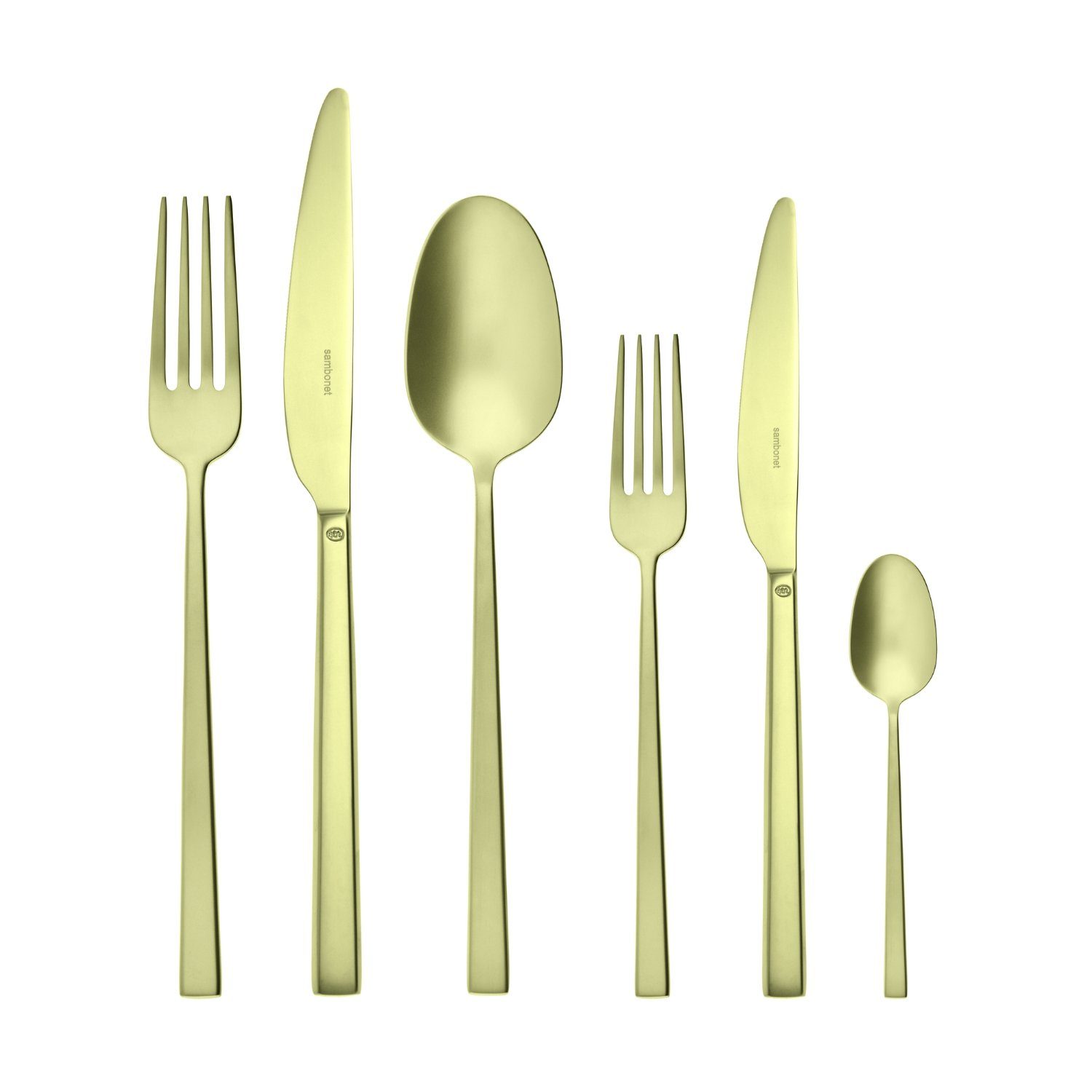 sambonet Besteck-Set Sambonet Rock Antique Besteck 36tlg. Champagne (36-tlg), 6 Personen, Edelstahl rostfrei