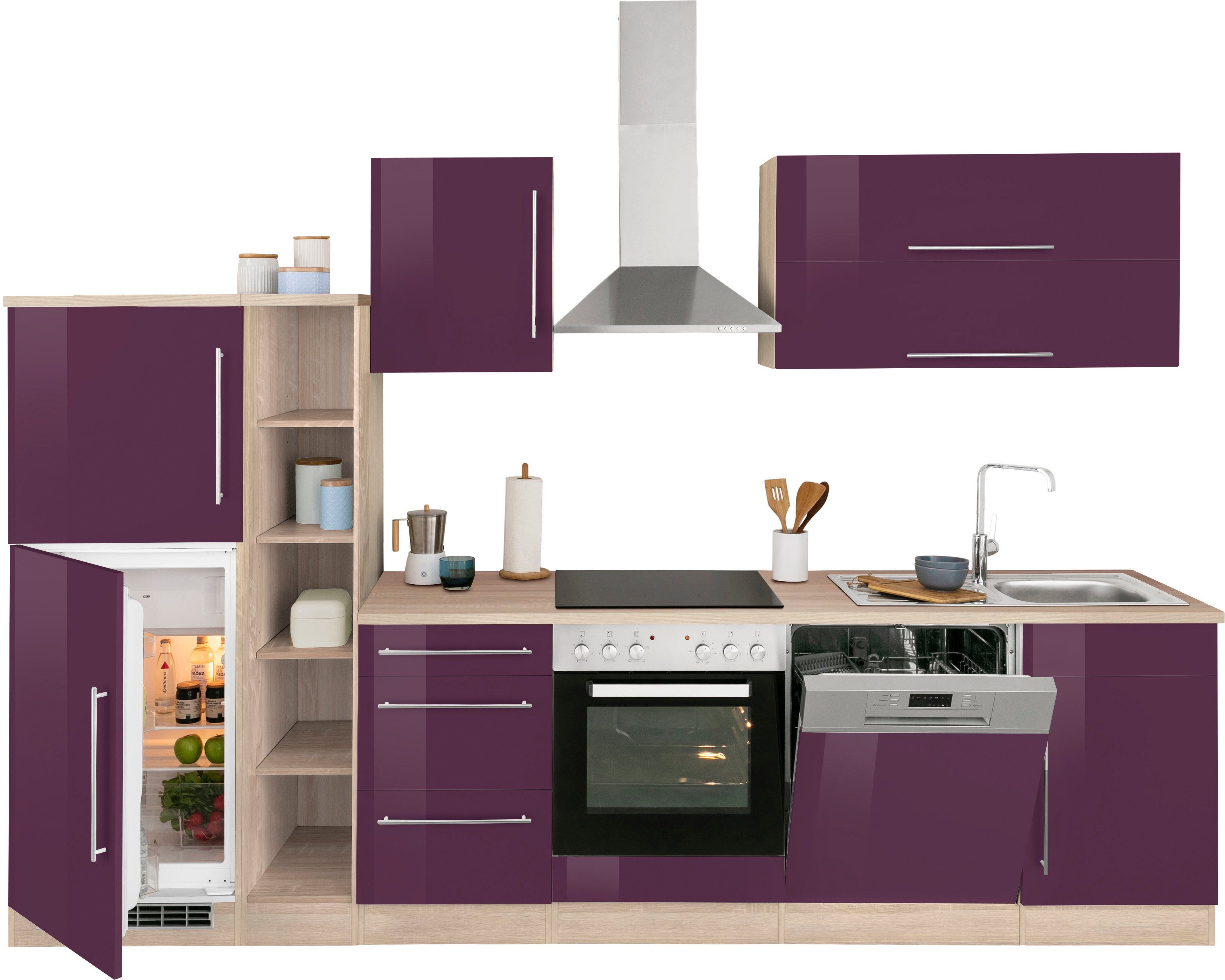 KOCHSTATION Küchenzeile KS-Samos, Breite 310 cm, günstig online kaufen