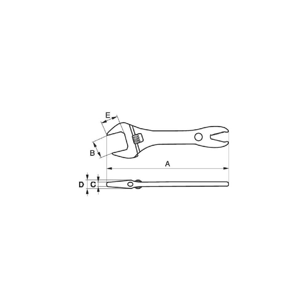BAHCO Gabelschlüssel ROLLGABELSCHL. 8″, PHOSPHATIERT, 15° ABGEW., MAX.SW 32MM 31