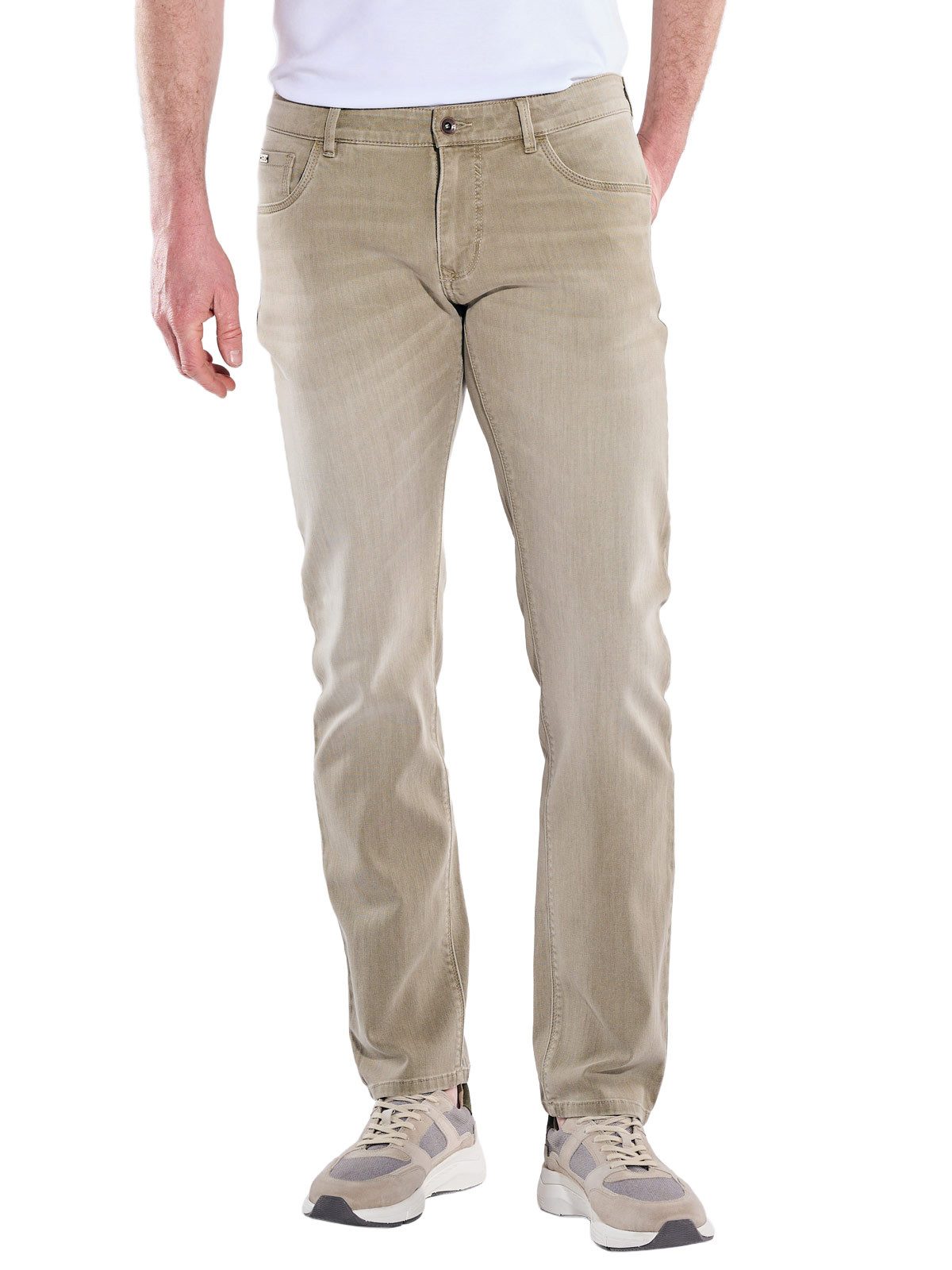 Engbers Stretch-Jeans Herren Sportive Jeans mit Soft Touch, Braunbeige