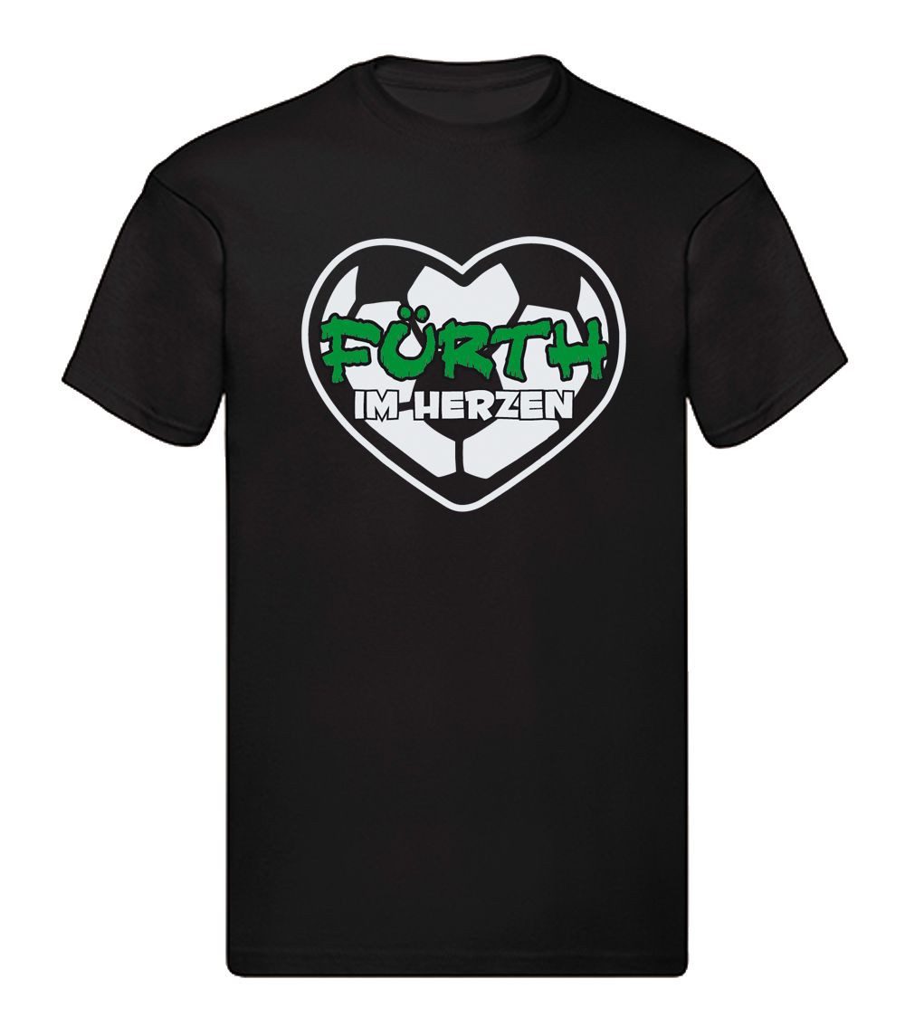 G-graphics T-Shirt Fürth im Herzen (1-tlg) Herren T-Shirt mit einem Motiv für den echten Fan
