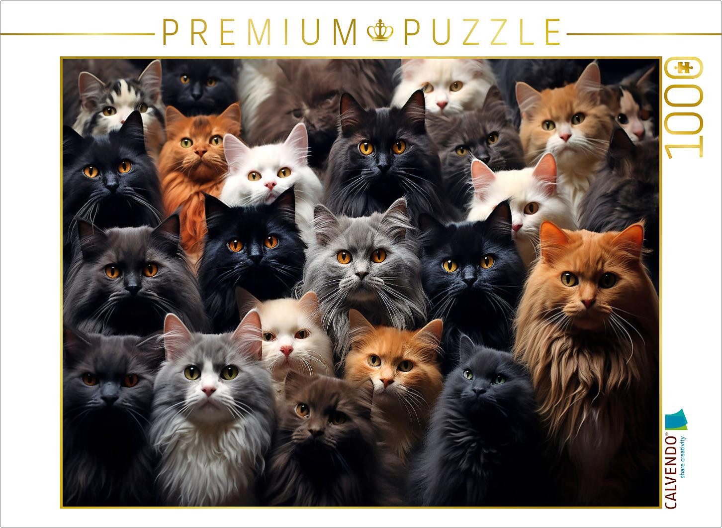 CALVENDO Puzzle CALVENDO Puzzle Viele Katzen auf einem Bild, 1000 Teile Leg günstig online kaufen