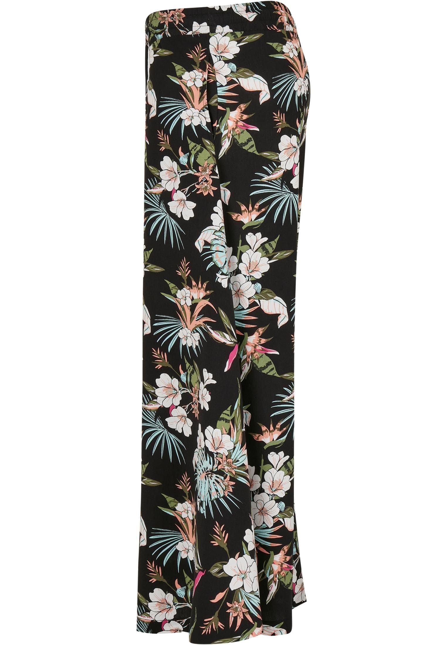 Jerseyrock black Viscose (1-tlg) Damen tropical Midi CLASSICS Ladies URBAN Skirt