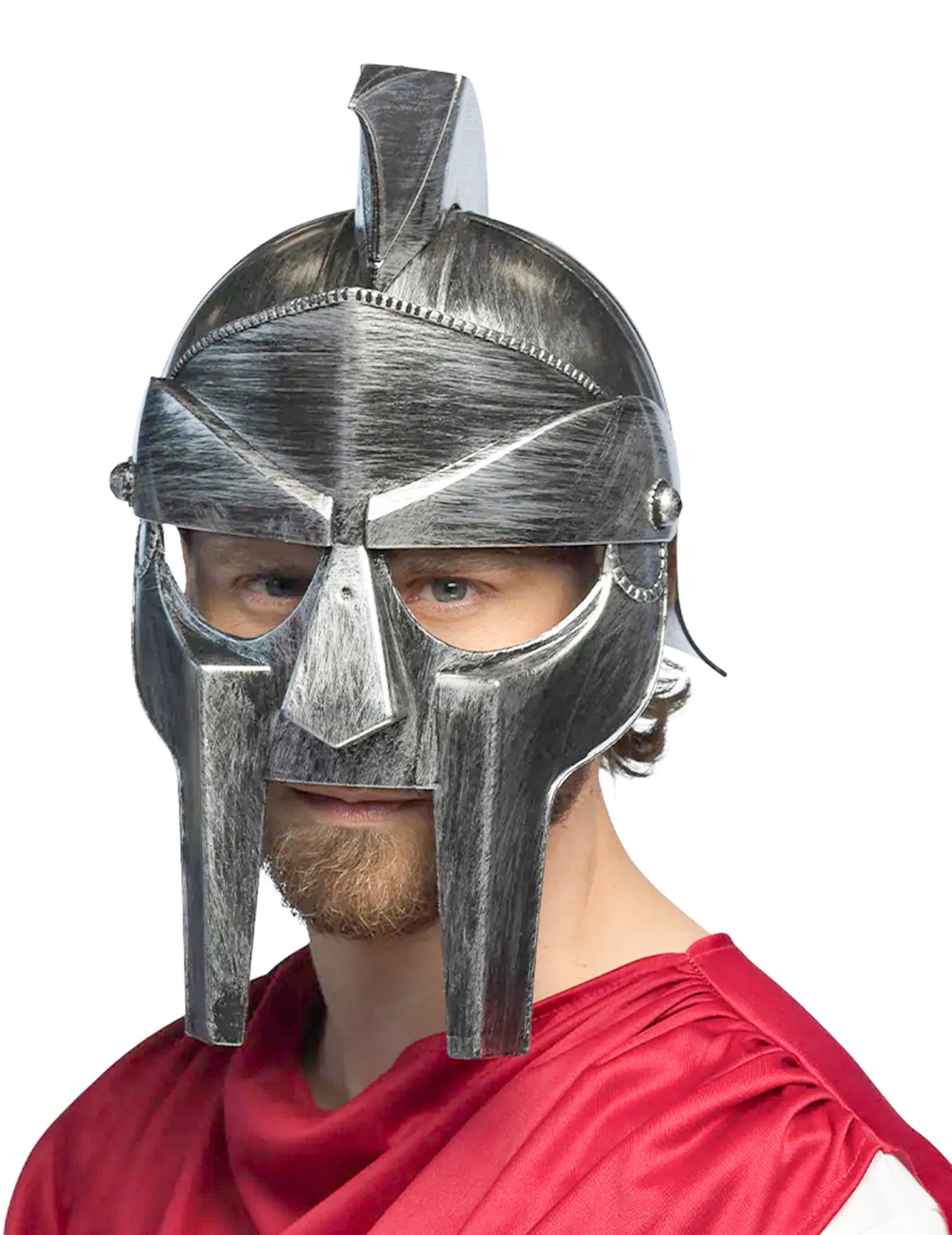 Fiestas Guirca Kostüm Gladiator Römer Helm für Erwachsene silber