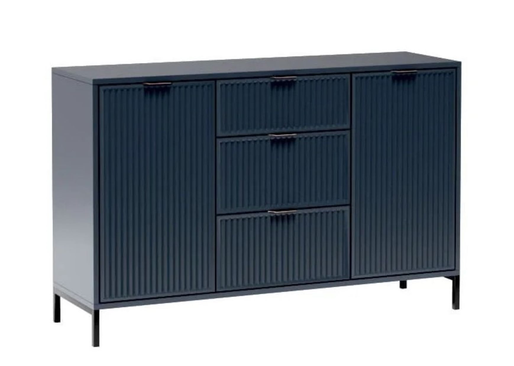99rooms Kommode Klink (Sideboard, Highboard, Schubladenkommode), Stilvolles Design, Soft-Close, geriffelte Elemente, ABS-Schutzkanten