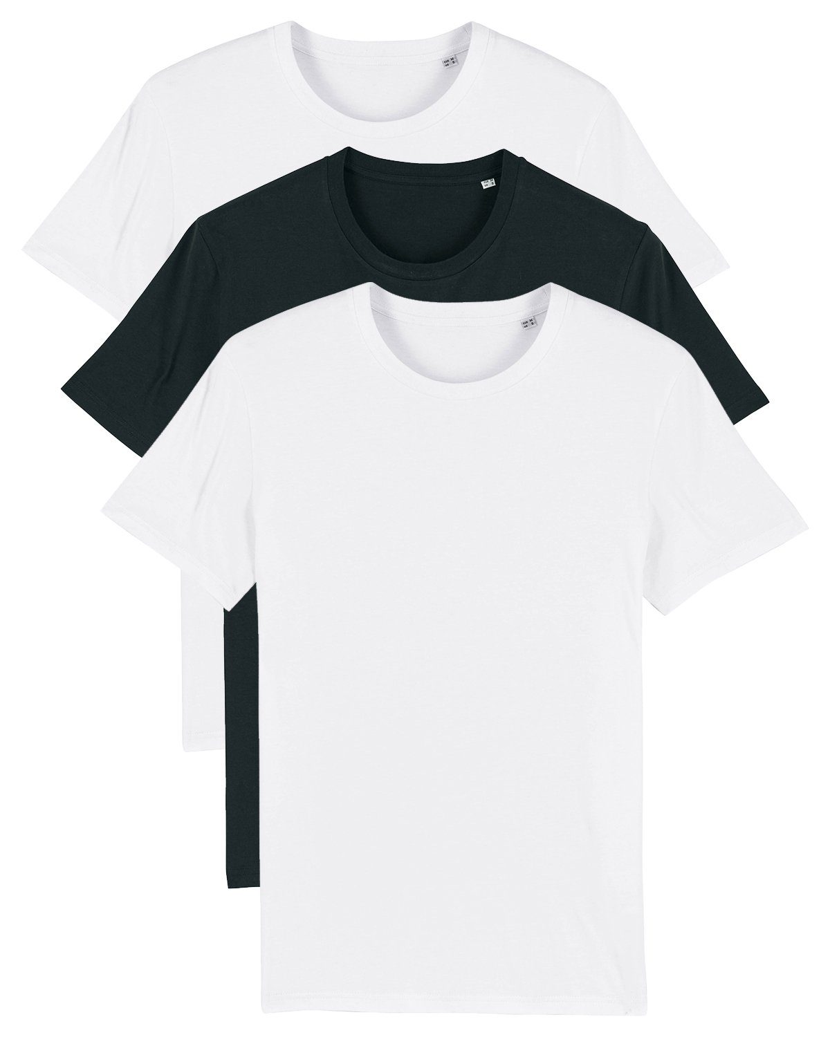 wat? Apparel Print-Shirt 3er Pack Creator Basic (1-tlg) 2x weiß - 1x schwarz | T-Shirts