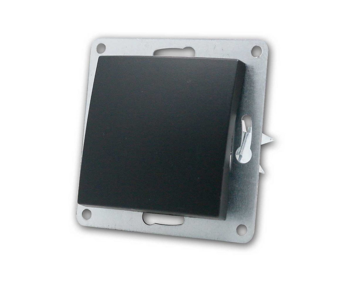 McPower FLAIR Wechselschalter schwa,250V~/10A,o Rahm,Klemm Unterputzschalter