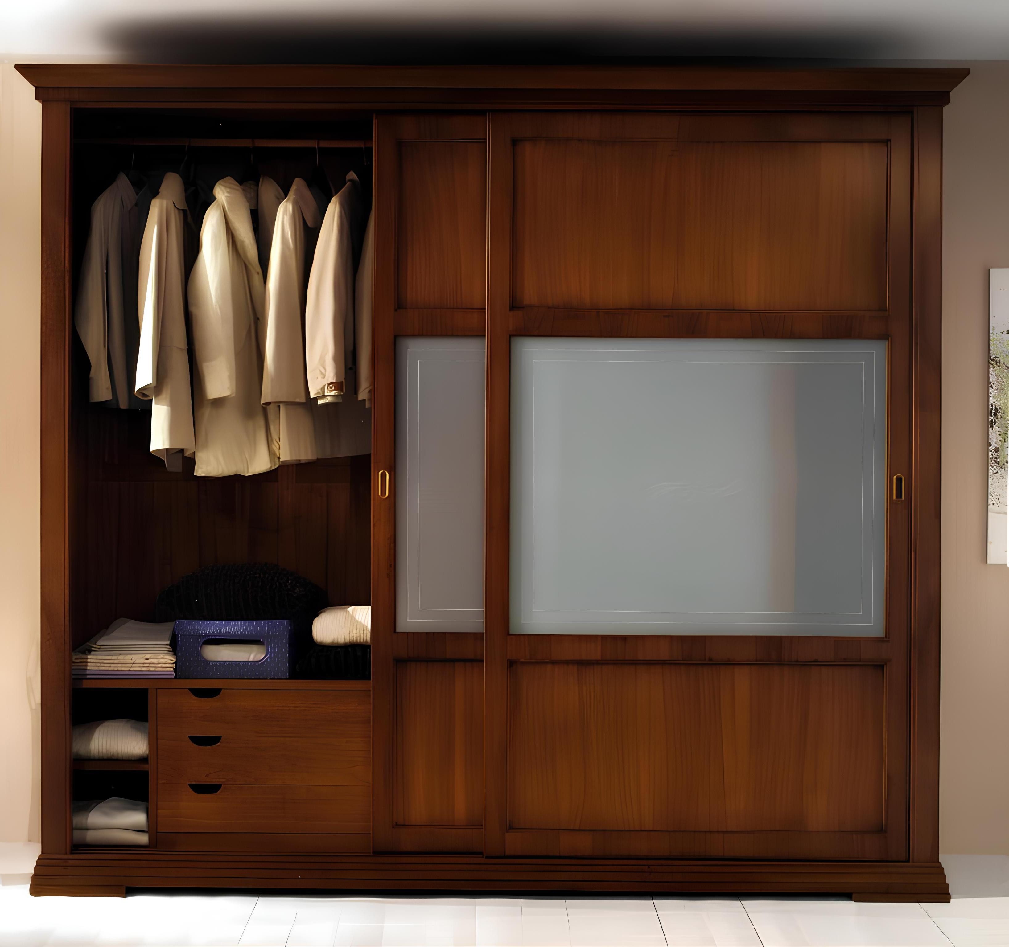 Xlmoebel Kleiderschrank Italienischer Kleiderschrank aus Echtholz mit eleganter Verarbeitung (1-St., Kleiderschrank) Hergestellt in Europa