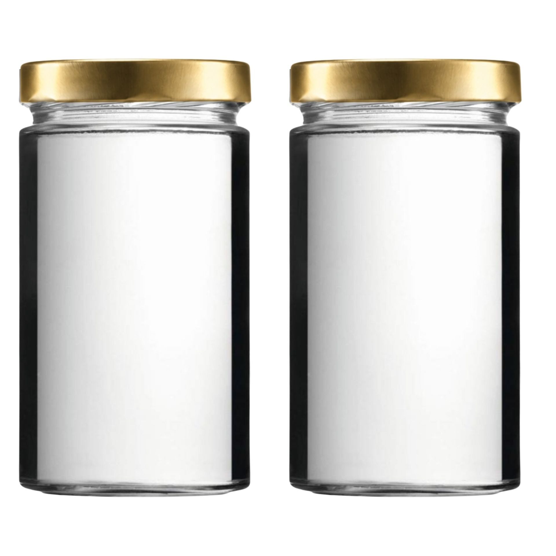 mikken Vorratsglas 720 ml 2er Set leere Aufbewahrungsgläser Schaubgläser, (2er Set), verschiedene Deckelfarben