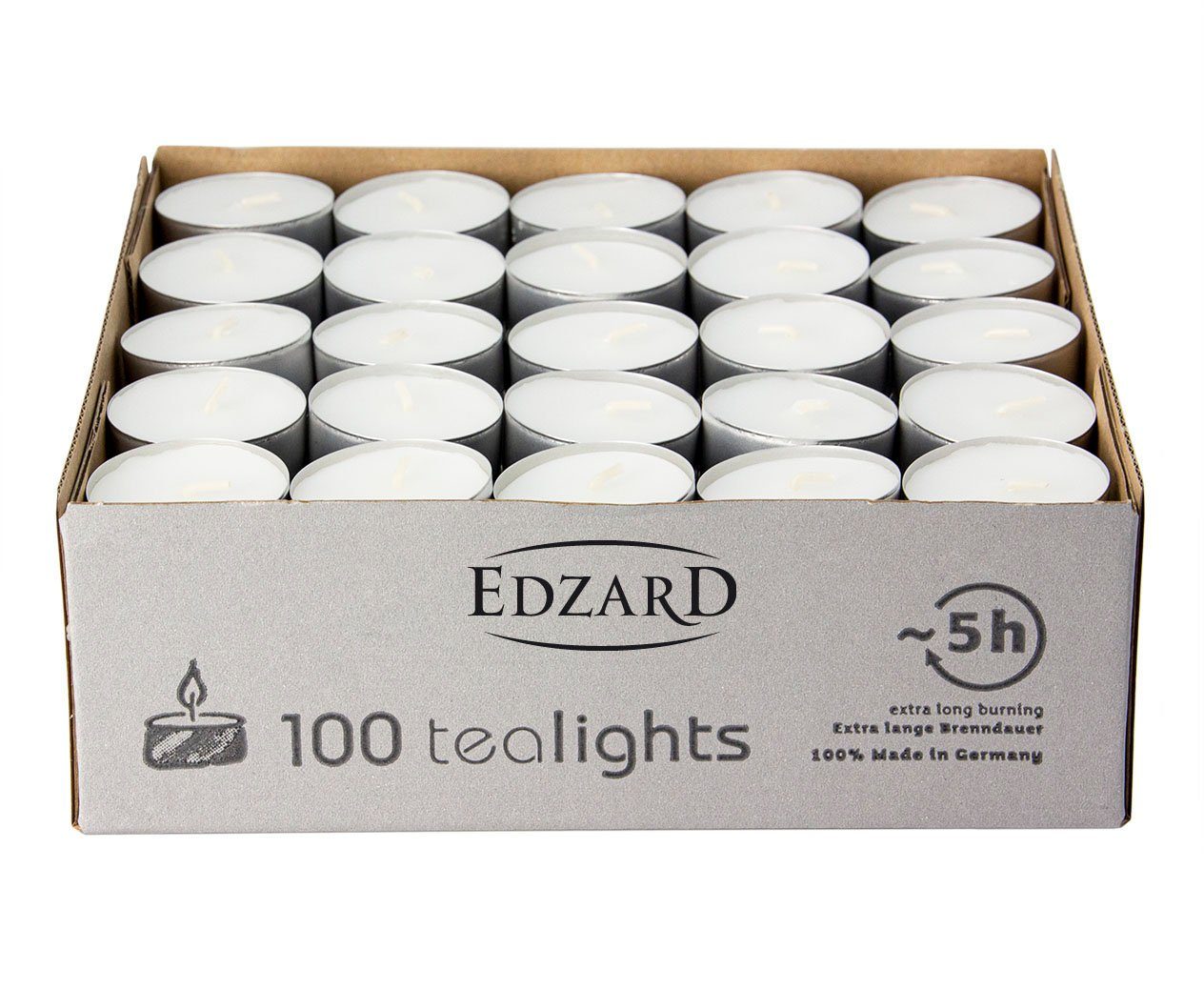 EDZARD Teelicht Teelichter 100 Stück (Set, 100 Stück), Aluminiumhülle, Mark günstig online kaufen