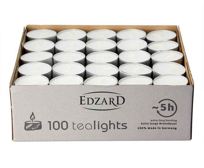 EDZARD Teelicht Teelichter 100 Stück (Set, 100 Stück), Aluminiumhülle, Marke WENZEL