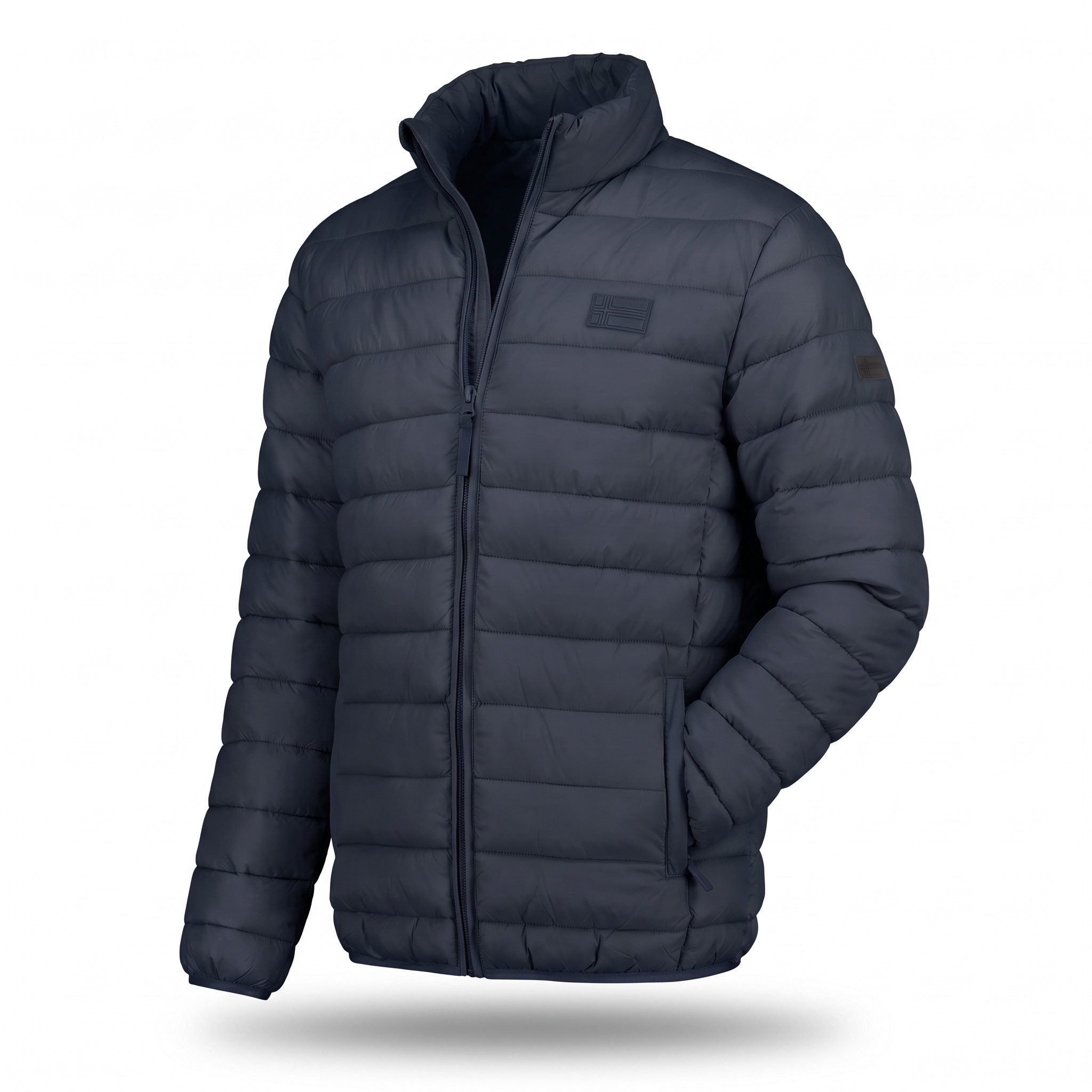 Geographical Norway Steppjacke Hochwertige Outdoorjacke Steppjacke mit Kapuze (1-St) Steppjacke Mit Kapuze Herbst Übergangs Jacke