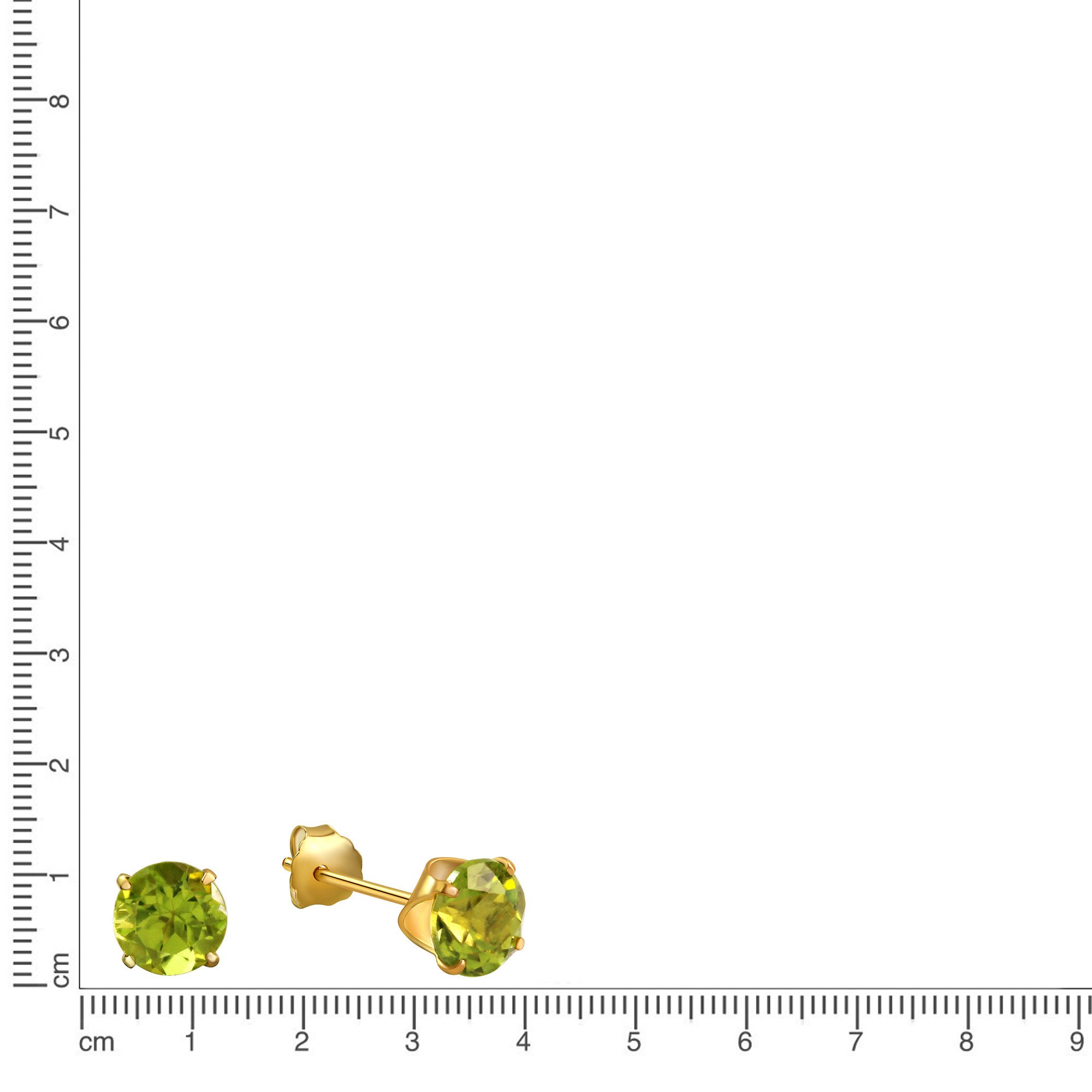 Fascination by Ellen K. Paar Ohrstecker Gold 333 mit echten Peridot-Steinen günstig online kaufen