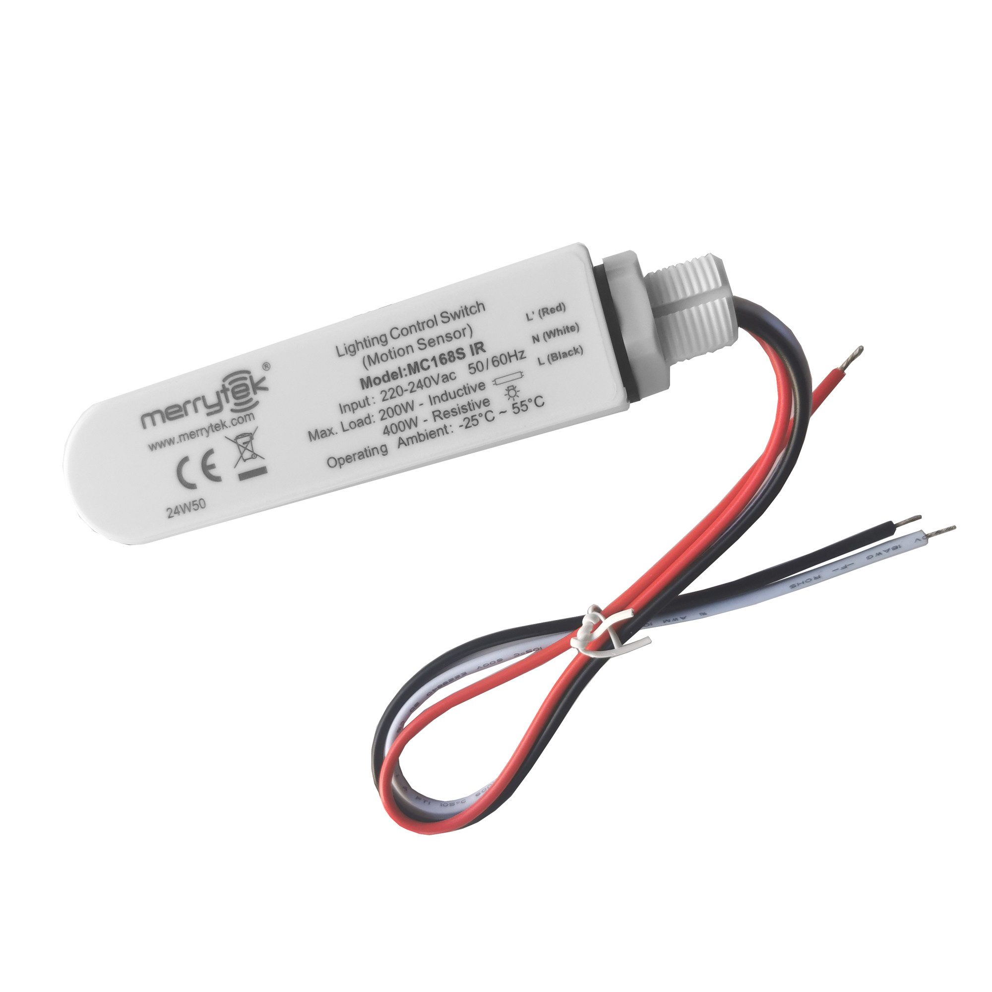 Merrytek Bewegungsmelder MC168SIR Merrytek IR Bewegungsmelder PIR Sensor LED Deckenleuchte, (Einzelgerät, 1-St., 1x Merrytek MC168SIR PIR Bewegungsmelder), PIR Infrarot Bewegungsmelder,360° Erfassung,seitliche Montage