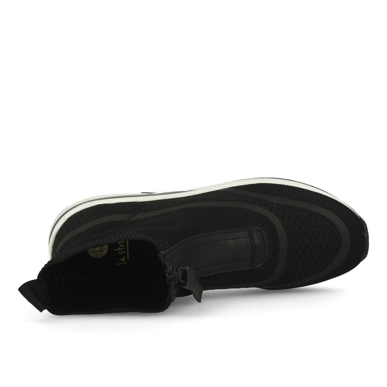 La Strada La Strada 2003169 Migh High Knitted Damen Sneaker Black Knitted Rubber Sneaker