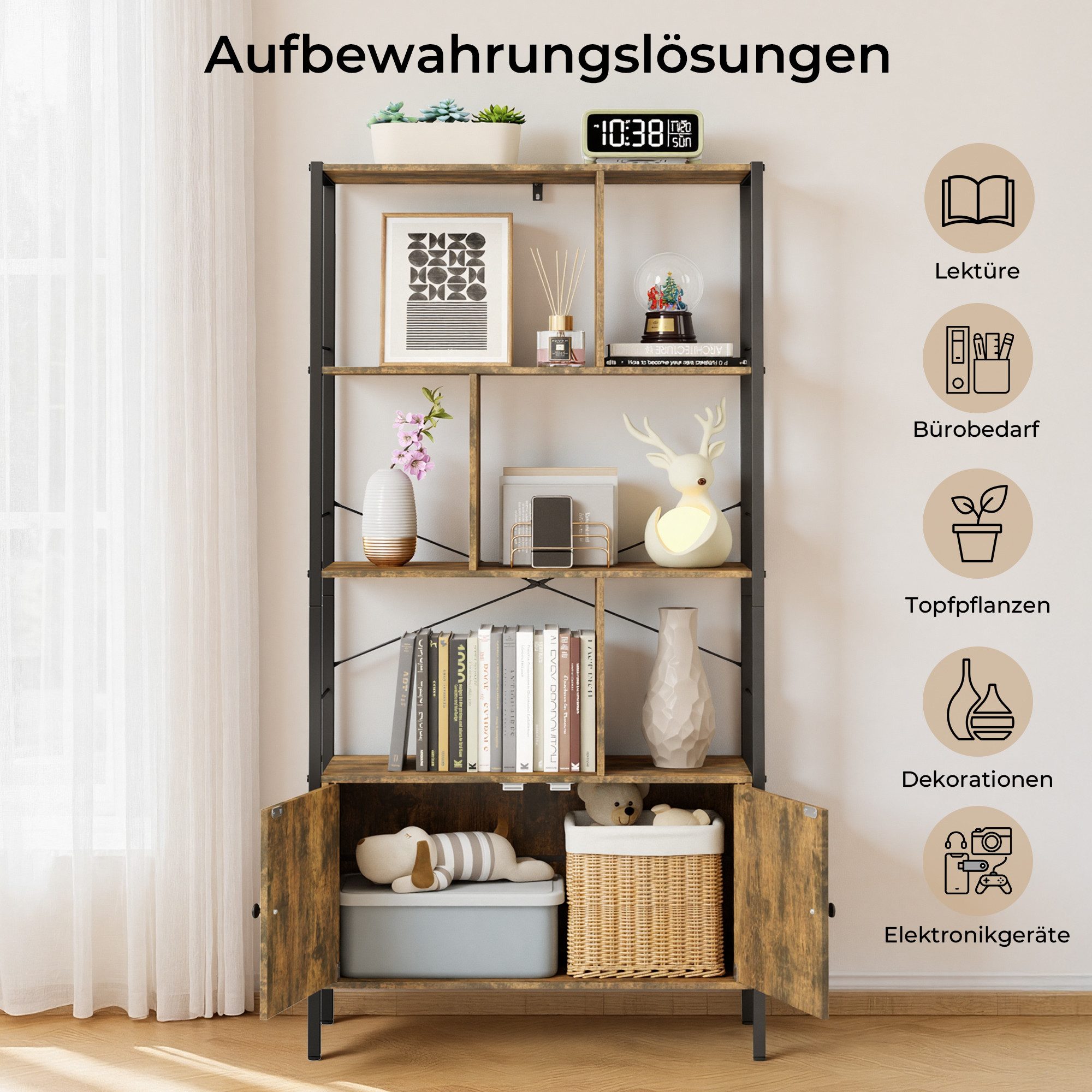 Bealife Bücherregal Bücherschrank mit 4 offenen günstig online kaufen