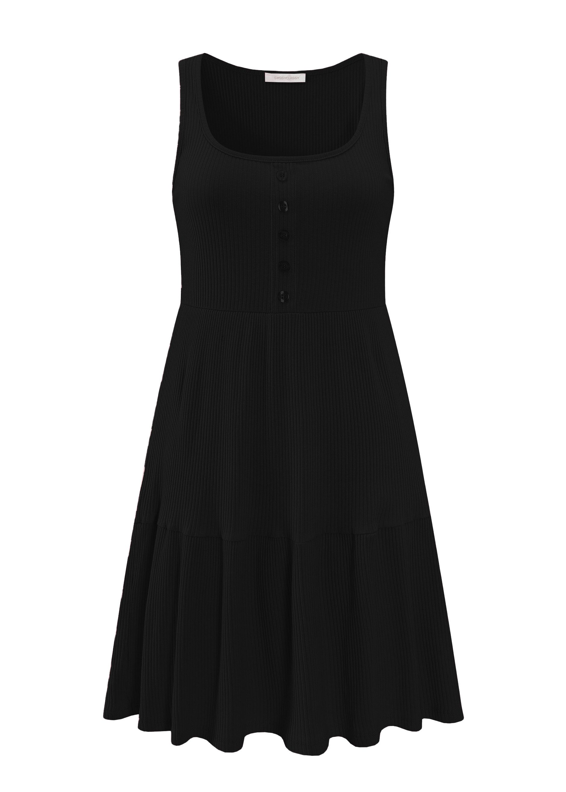 SASSYCLASSY Minikleid Baumwoll Jerseykleid für Damen Ärmelloses Kleid mit d günstig online kaufen