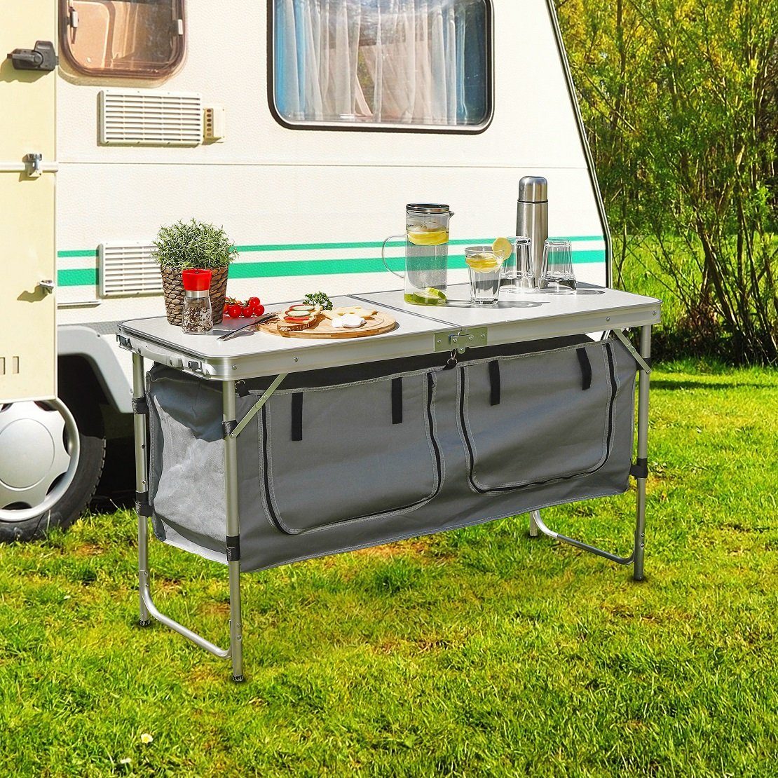 Campingtisch Campingtisch klappbar höhenverstellbar Tisch Gartentisch Camping Klapptisch