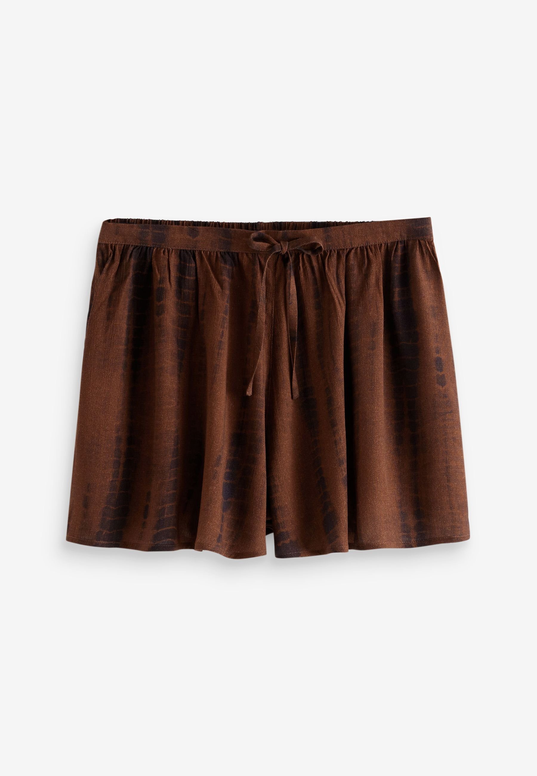 Next Strandshorts Shorts in Dye (1-tlg) Brown Tie Knitteroptik