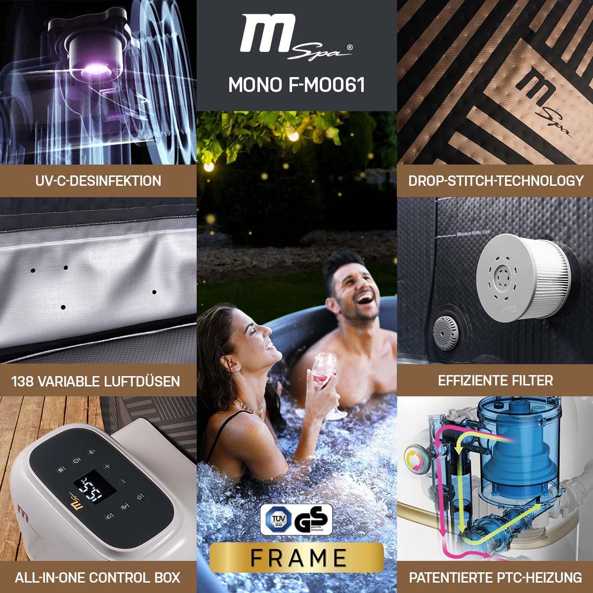 mSpa Whirlpool Outdoor Frame Mono F-MO061, günstig online kaufen