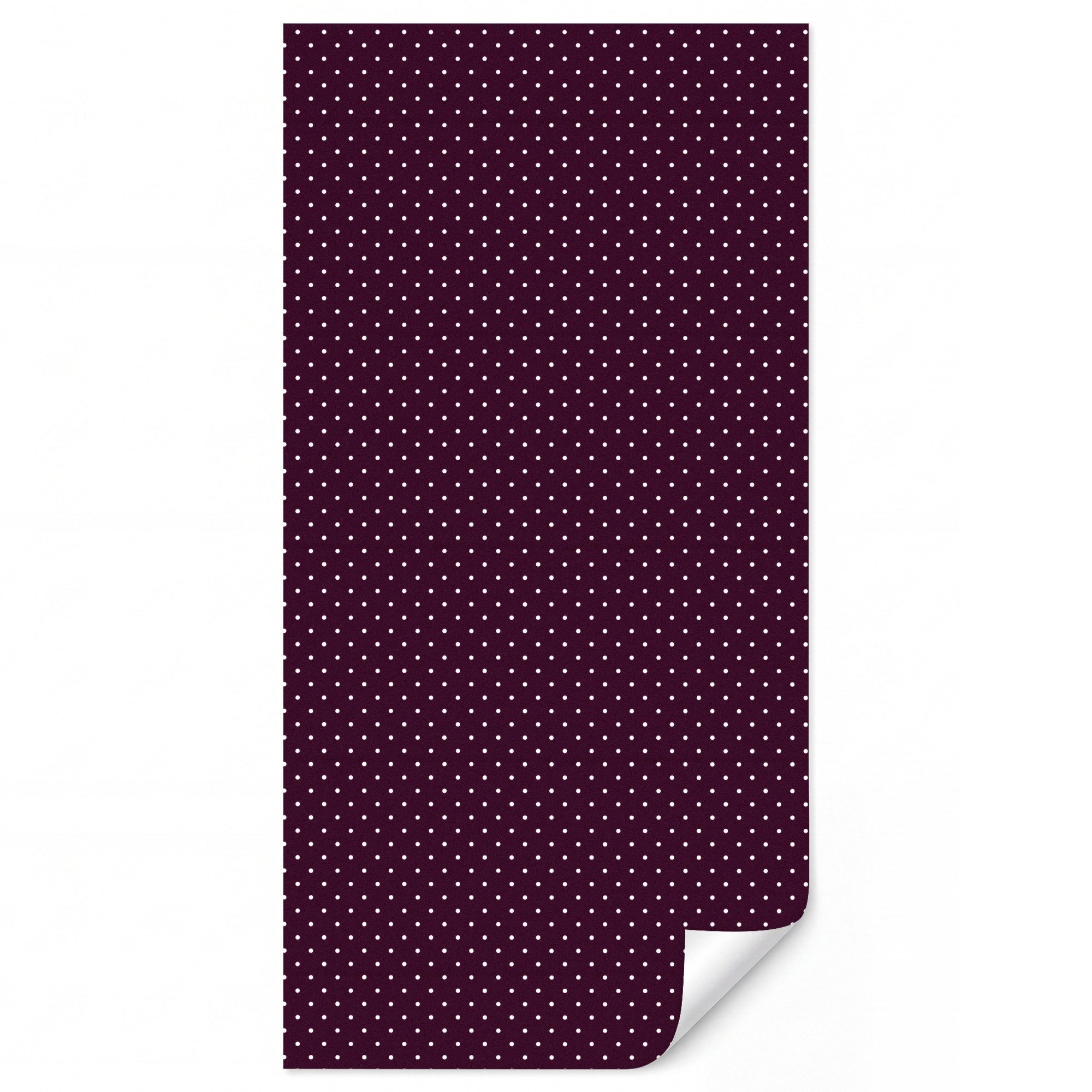 OnlyWow Fototapete Dots - Modern - Lila, Matt, bedruckt, Wandtapete, Schlafzimmer, Wanddekoration 100x220cm